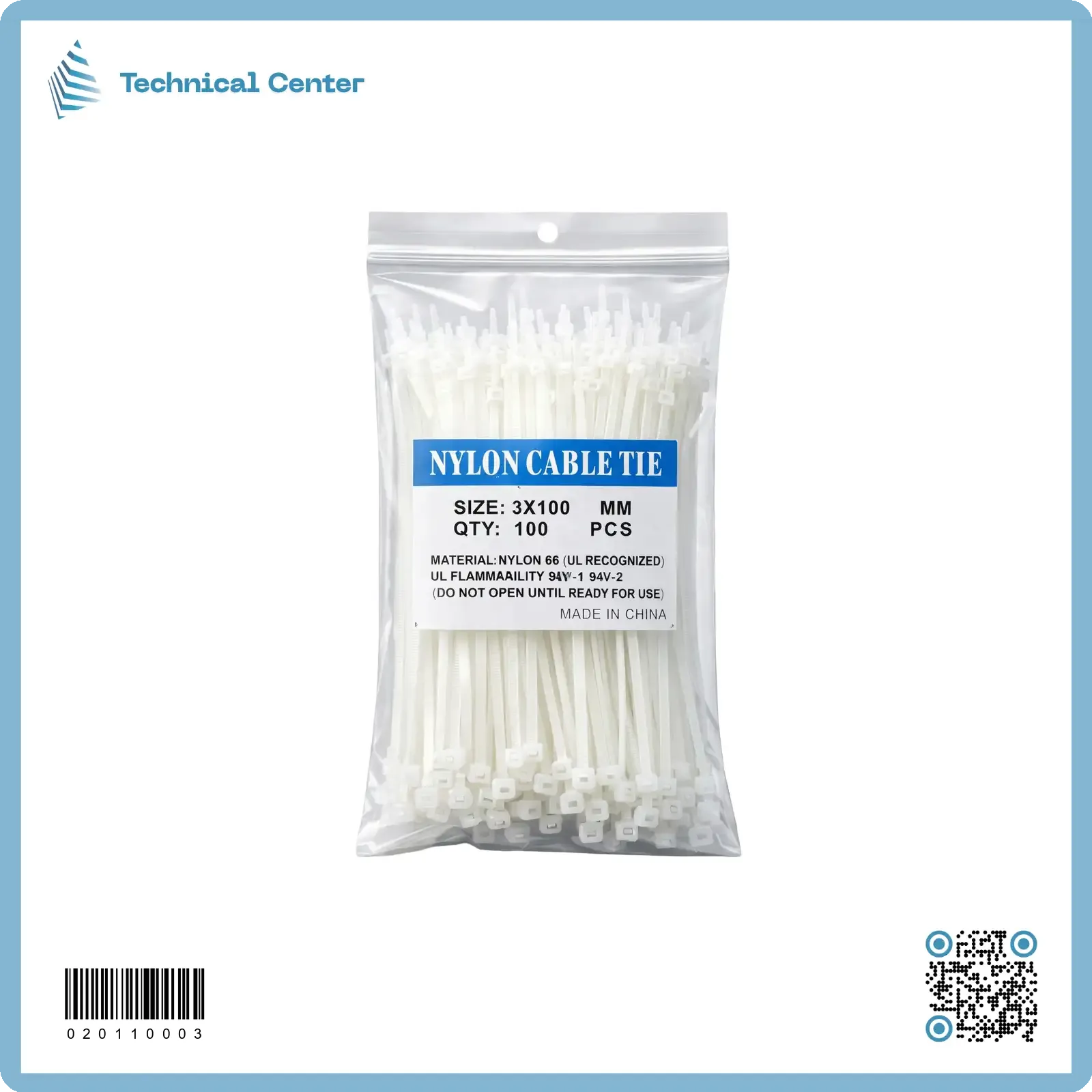 حزام بلاستيك mm(4.0X150) (الكيس=100 ق)