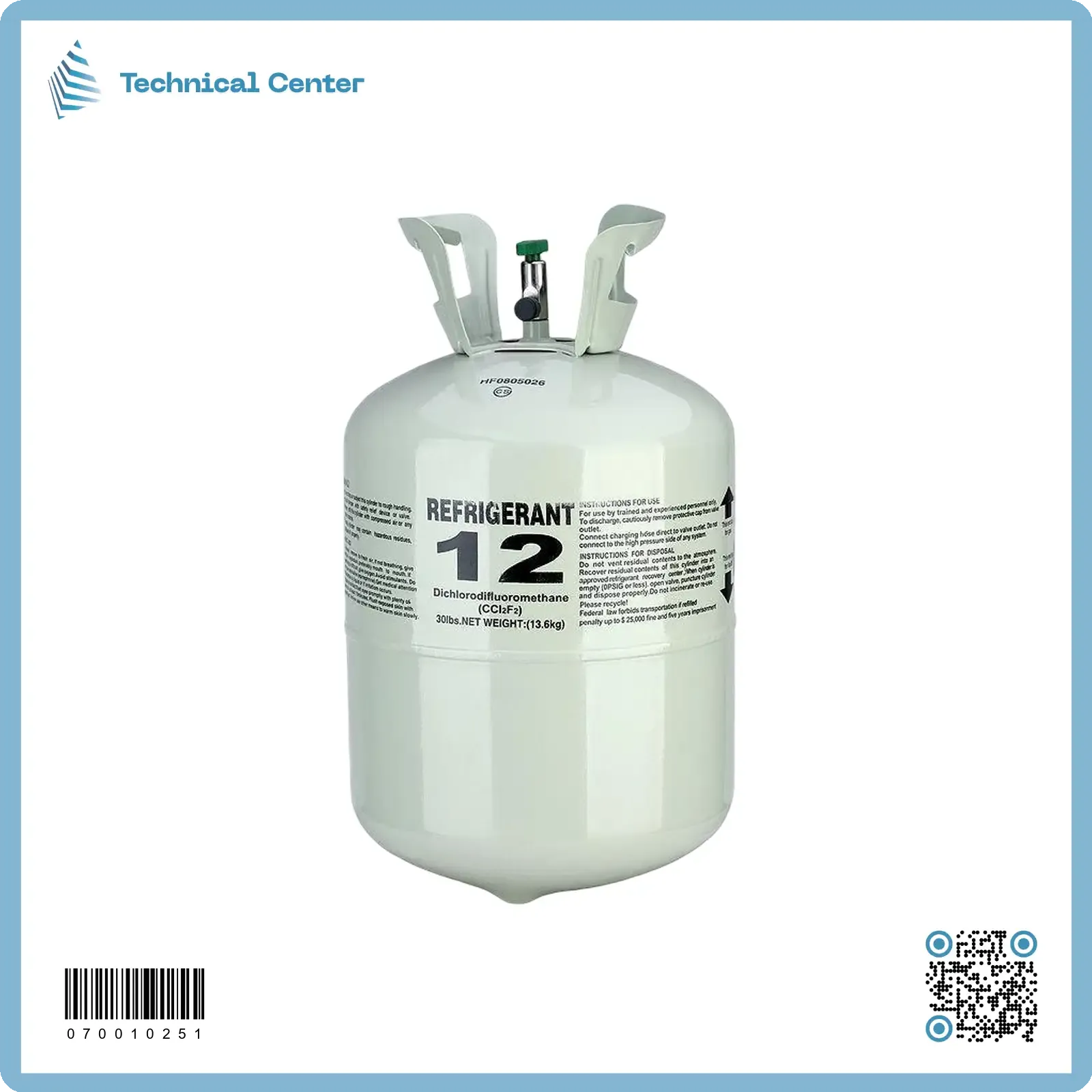 غاز فريون (R12-13.6kg)(رفرجرنت)