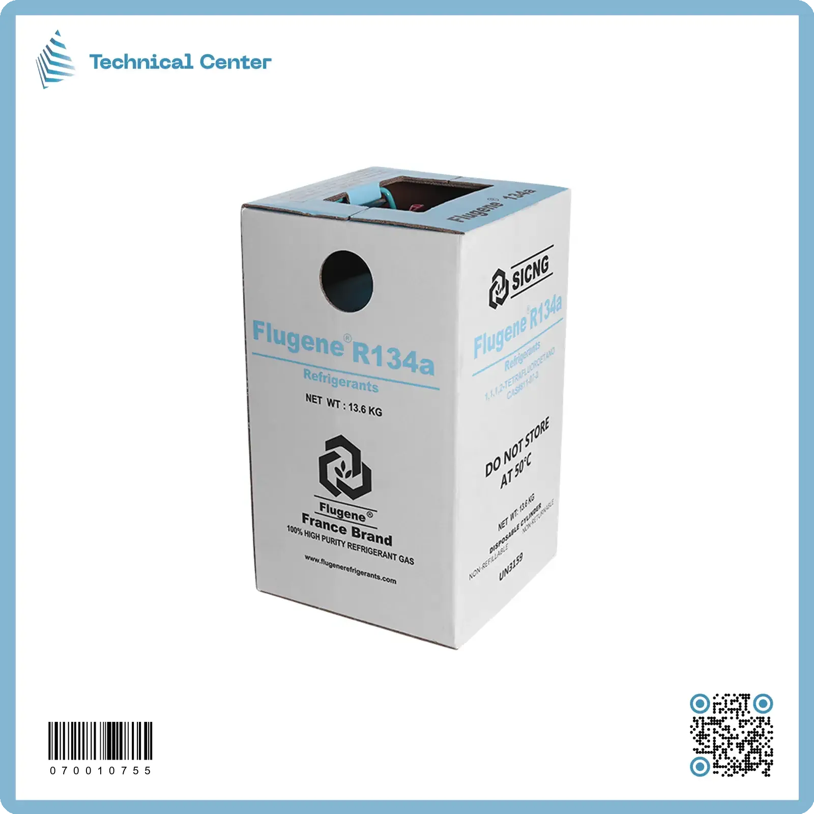 غاز فريون (R134-13.6kg)(flugene)