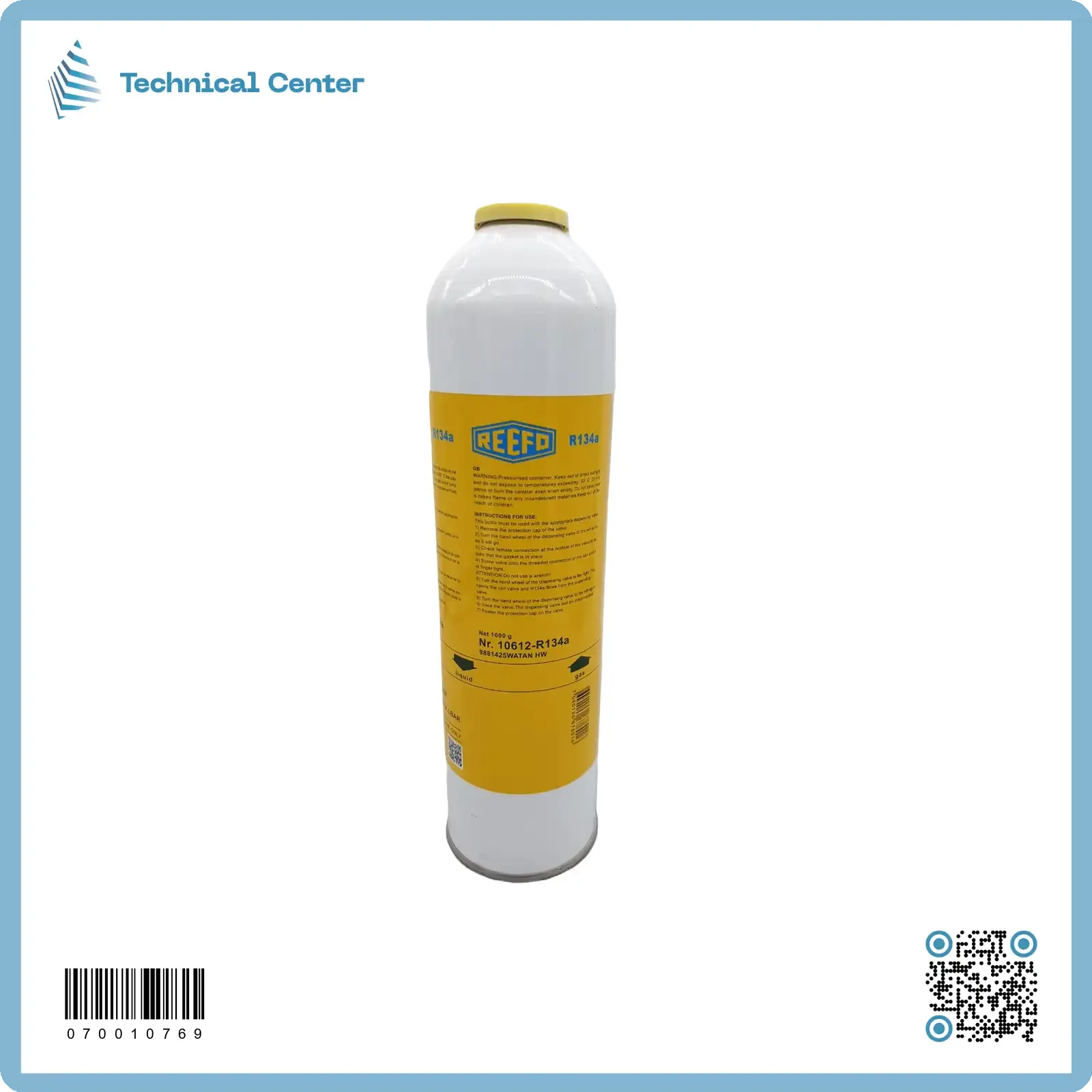 غاز فريون (R134-1.0kg)(ريفو)