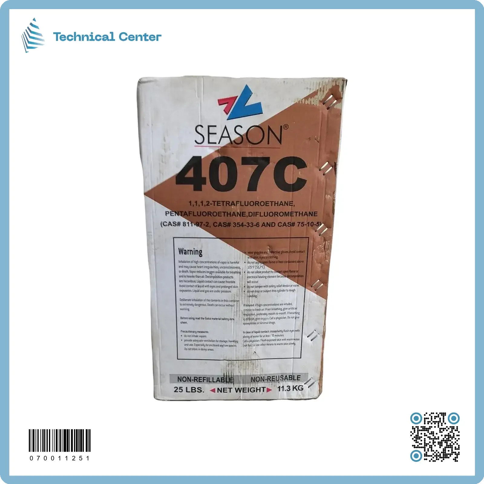 غاز فريون (R407-10.9kg)(سيزون)