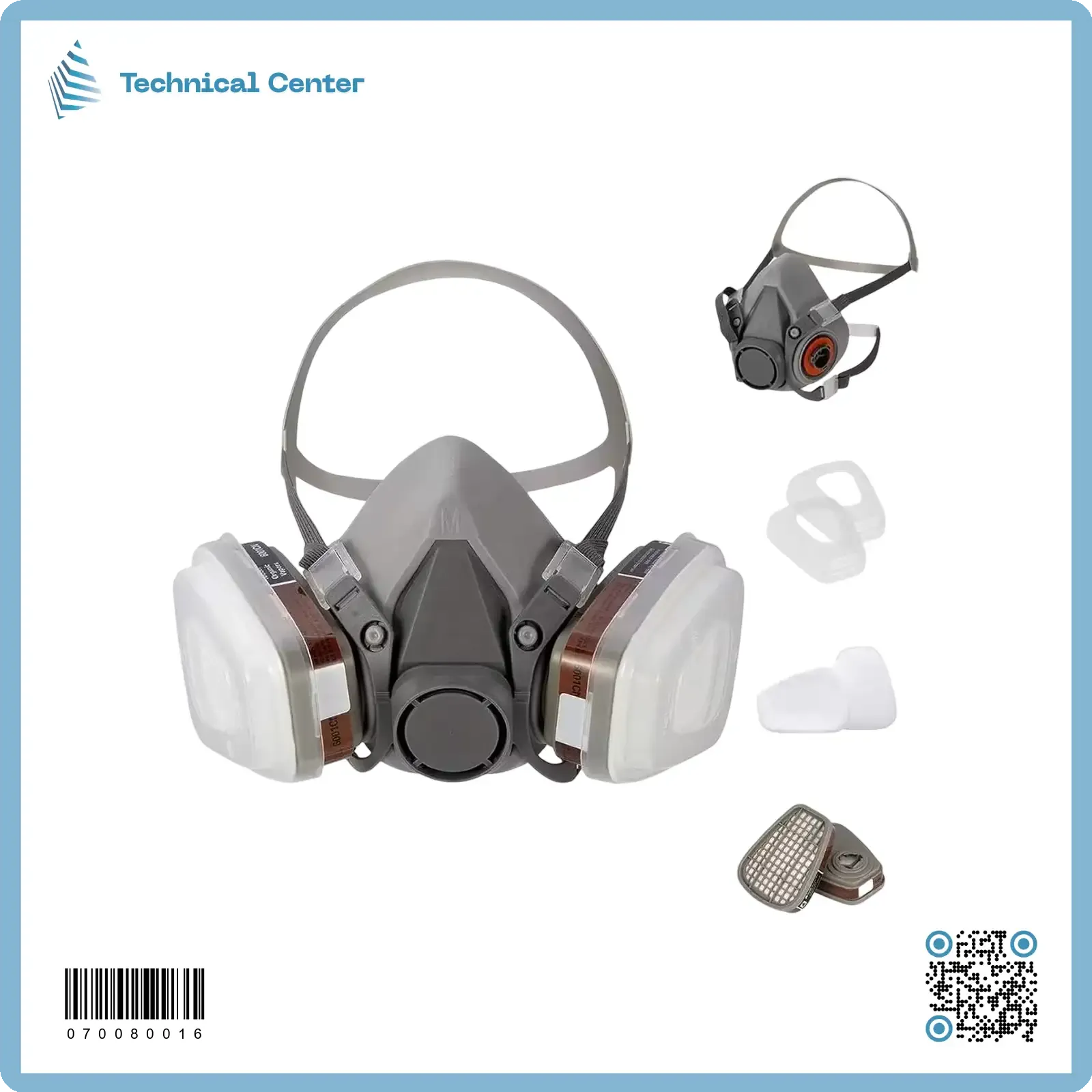 قناع وقاية كيمياوي- 6200