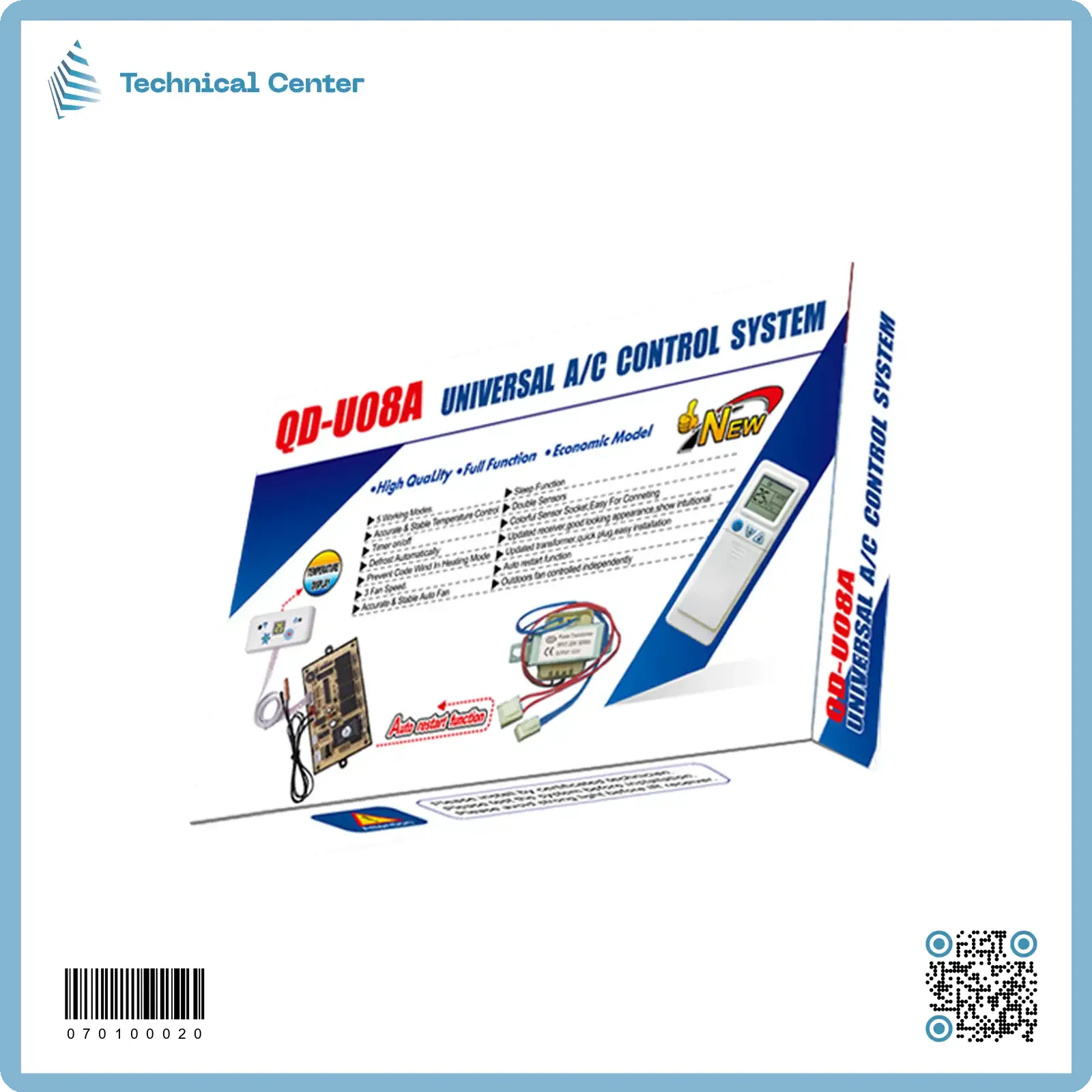 سيت ريموت + كارت (2+3) طن QD-U08C