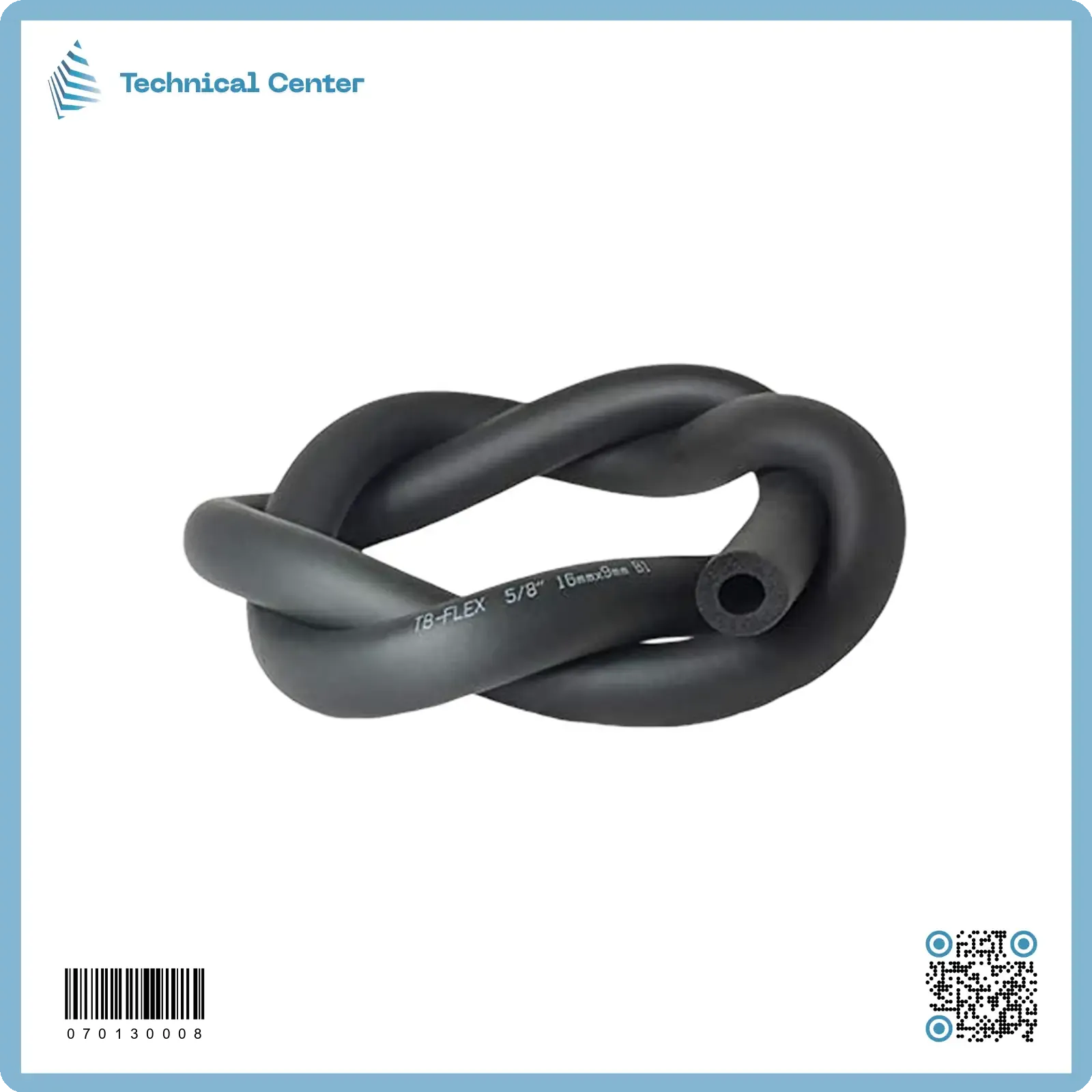 عازل اسفنج  5/8 -(0X0)(ق =  1.75 م) قطعة