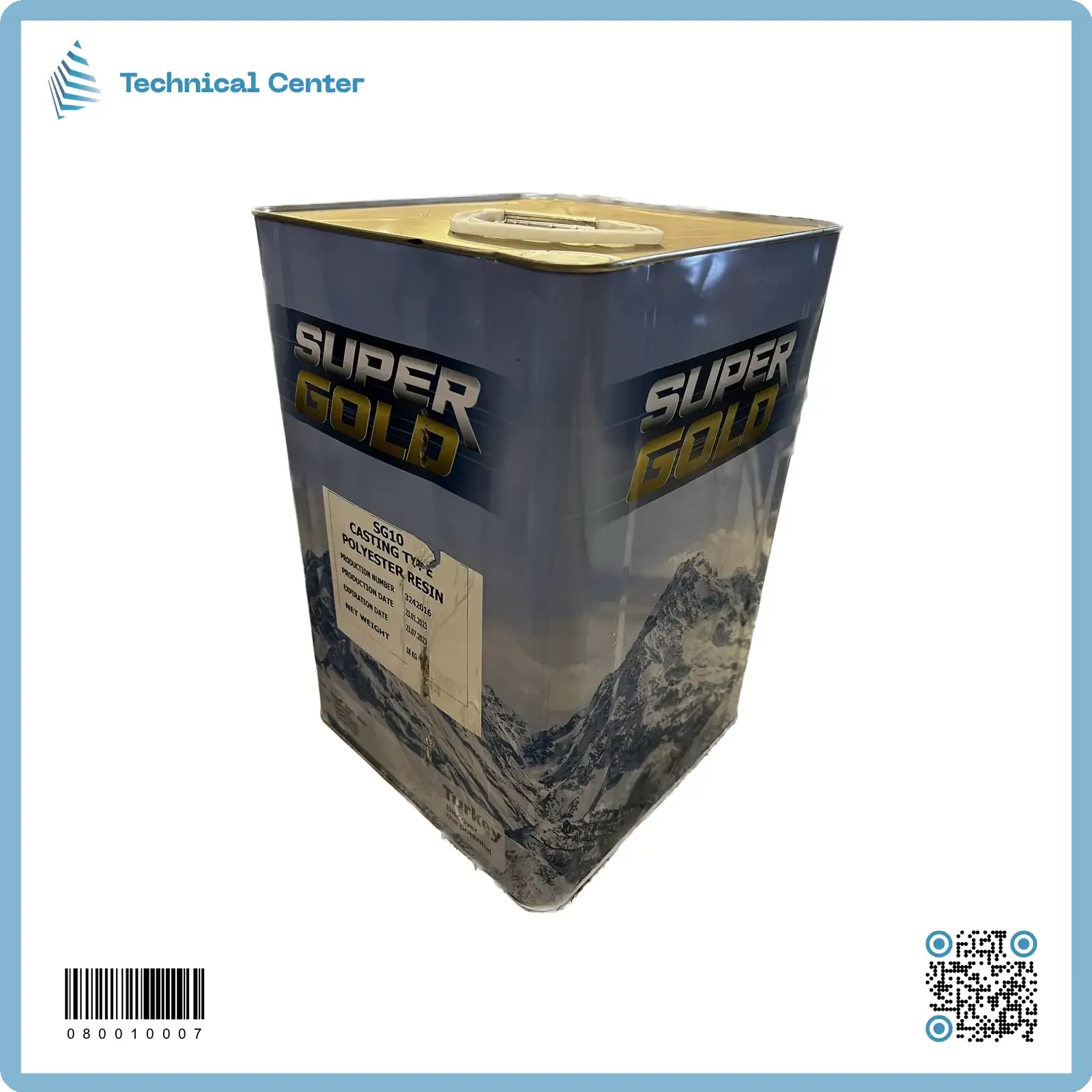 رزن فايبركلاس تركي (تنكه زرقاء 18kg)