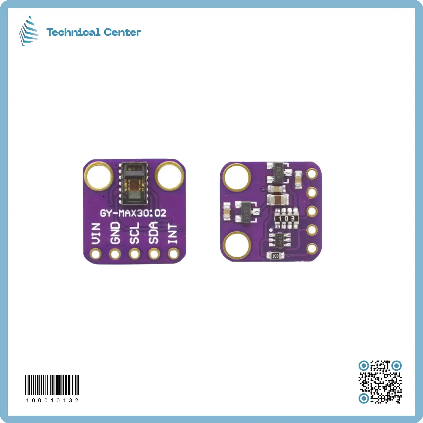 حساس معدل الاوكسجين و نبضات القلب(purple MAX30102)