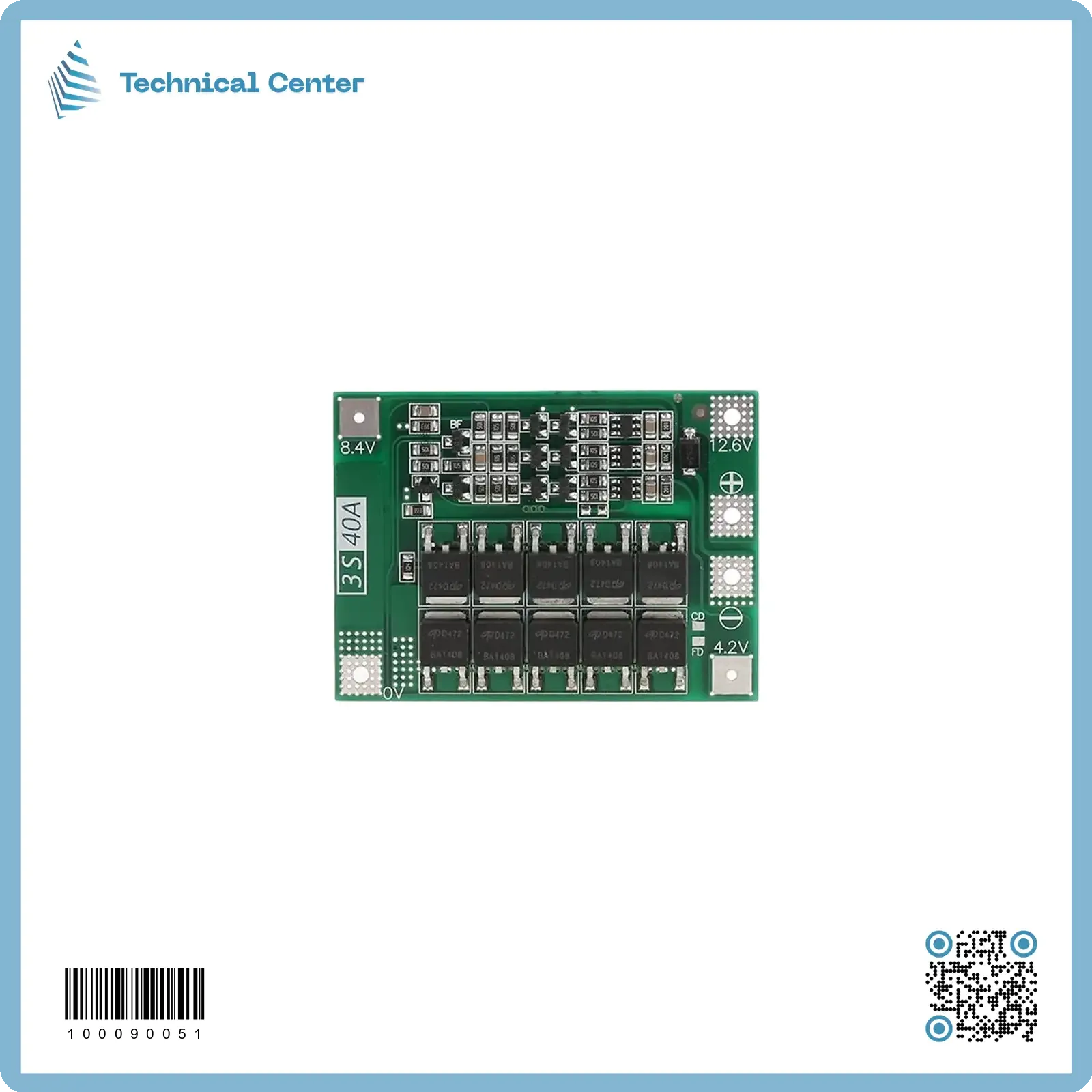 منظم شحن بطارية (BMS-40A-11.1V-12.6V)(3X3.7V)