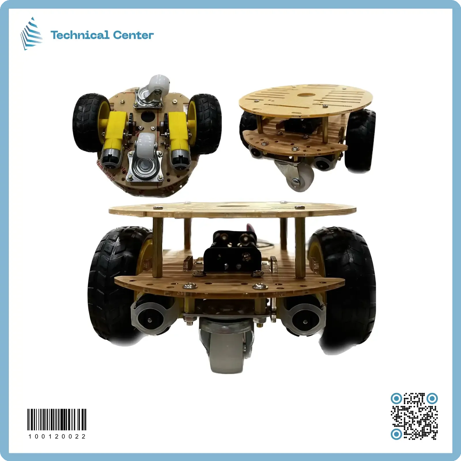 robot-acrylic 2WD-2 car-(دائرة 360)