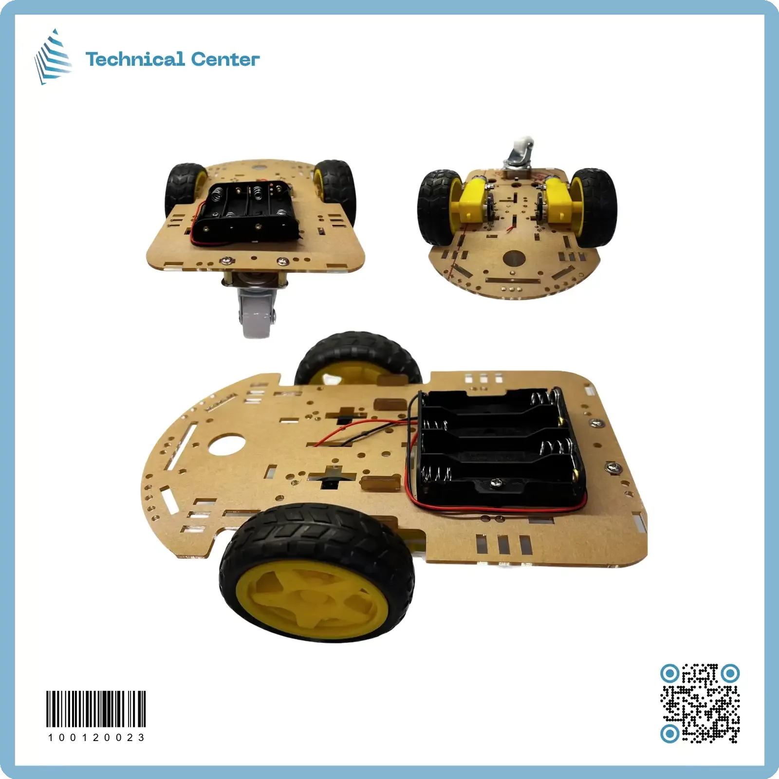 robot-acrylic 2WD-1 car-مستطيل