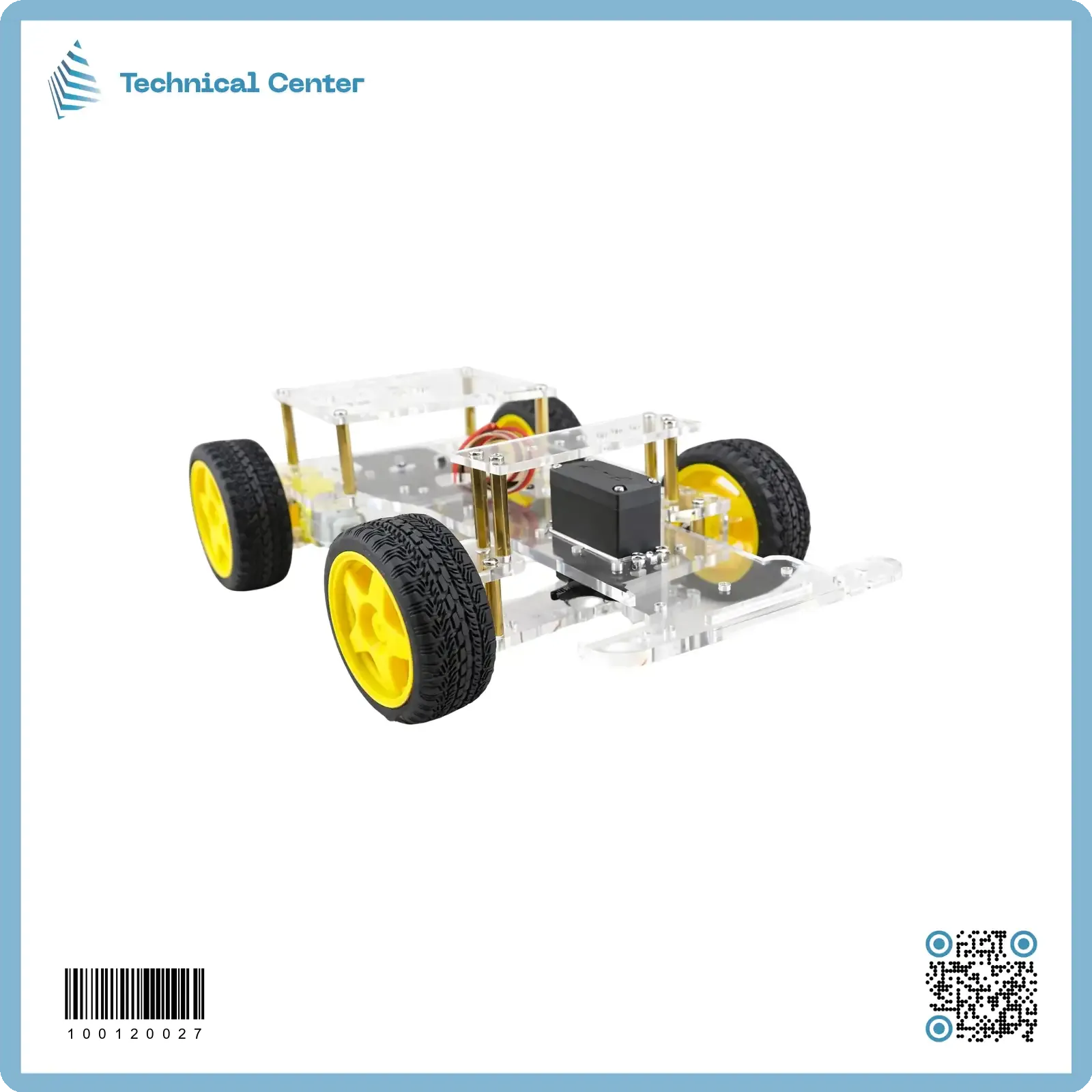 robot-acrylic 4WD-1 car(عجلات امامية متحركة)