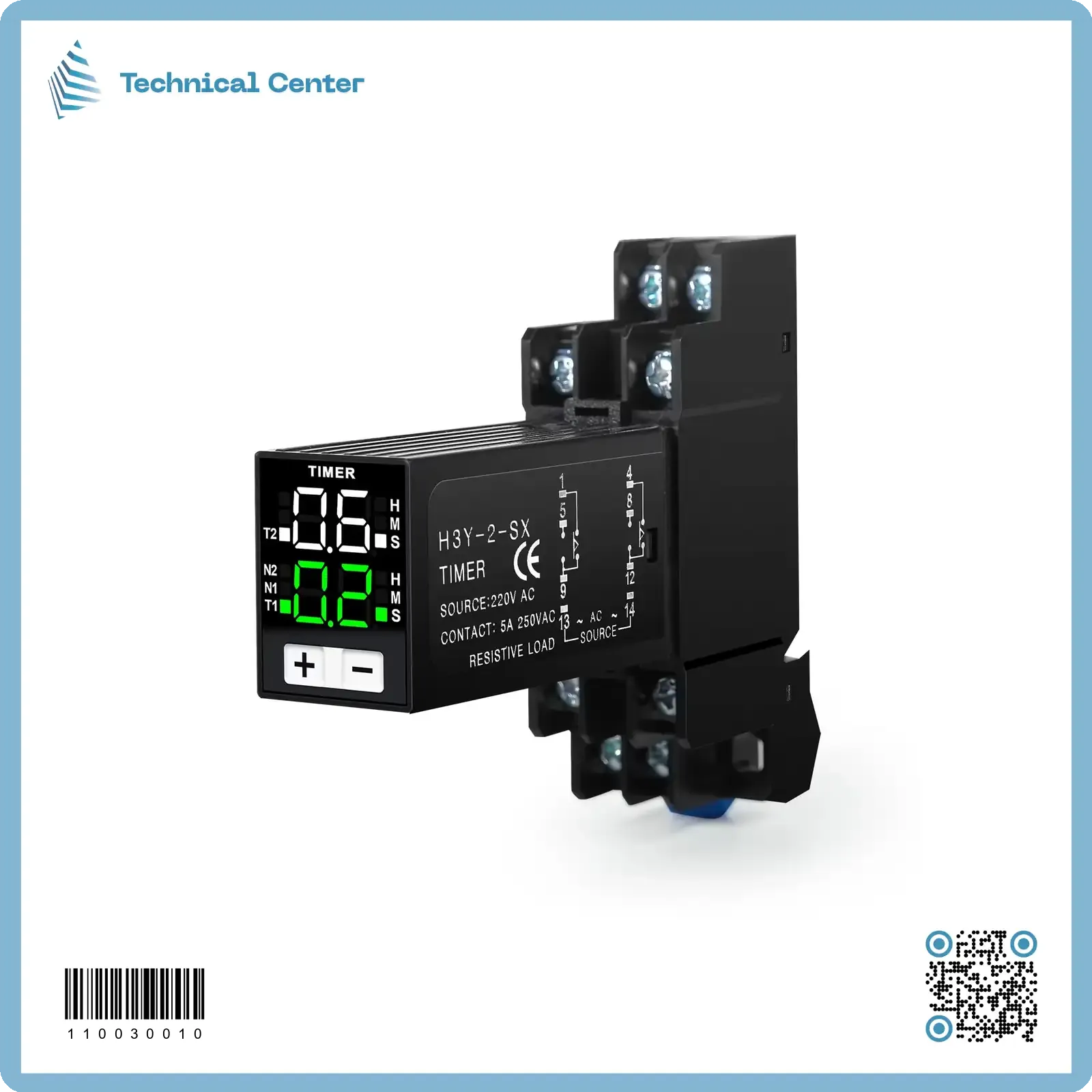 تايمر(5A-220V) (H3Y-2-8X)