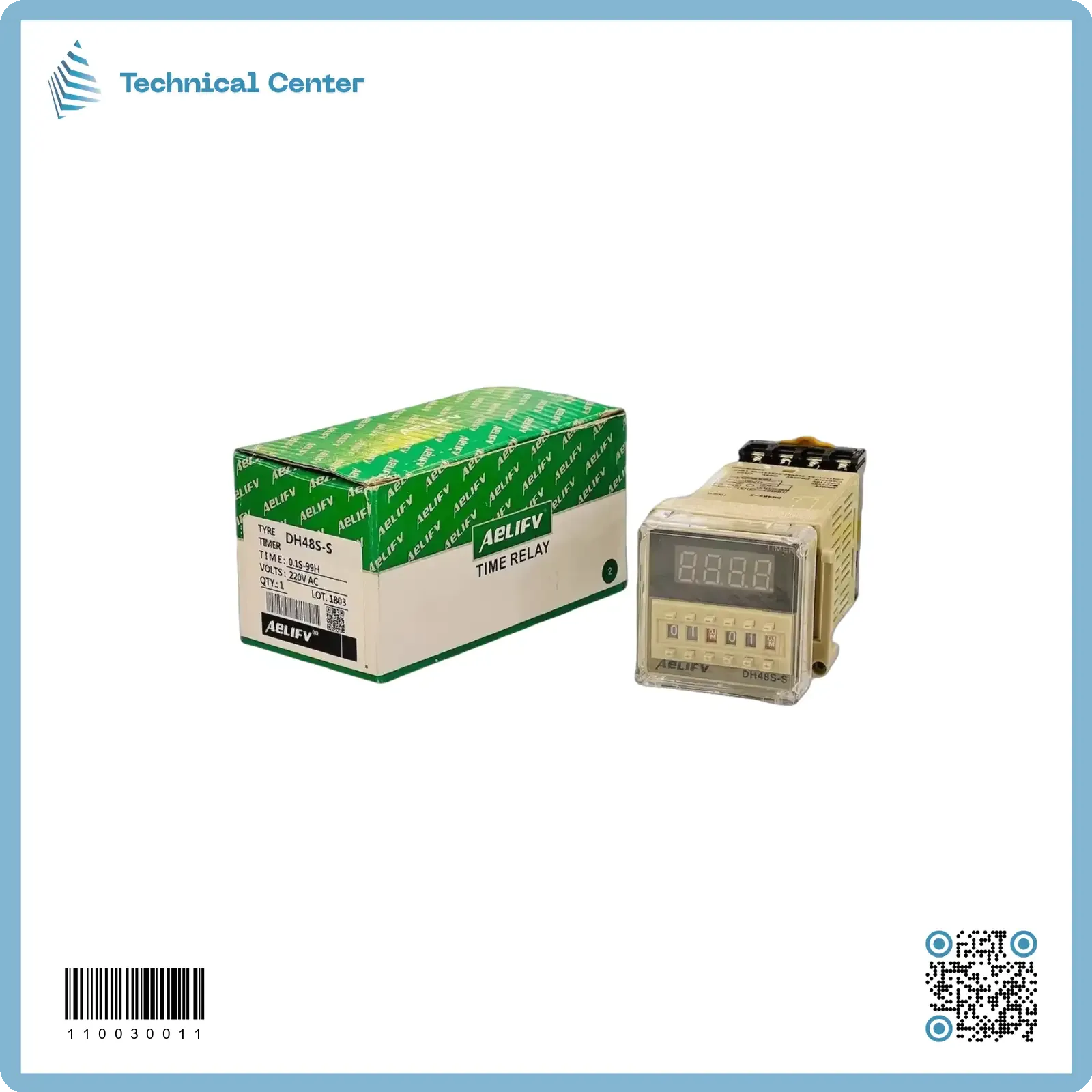 تايمر رقمي متعدد (DH48S-220VAC) (8pin) + قاعدة