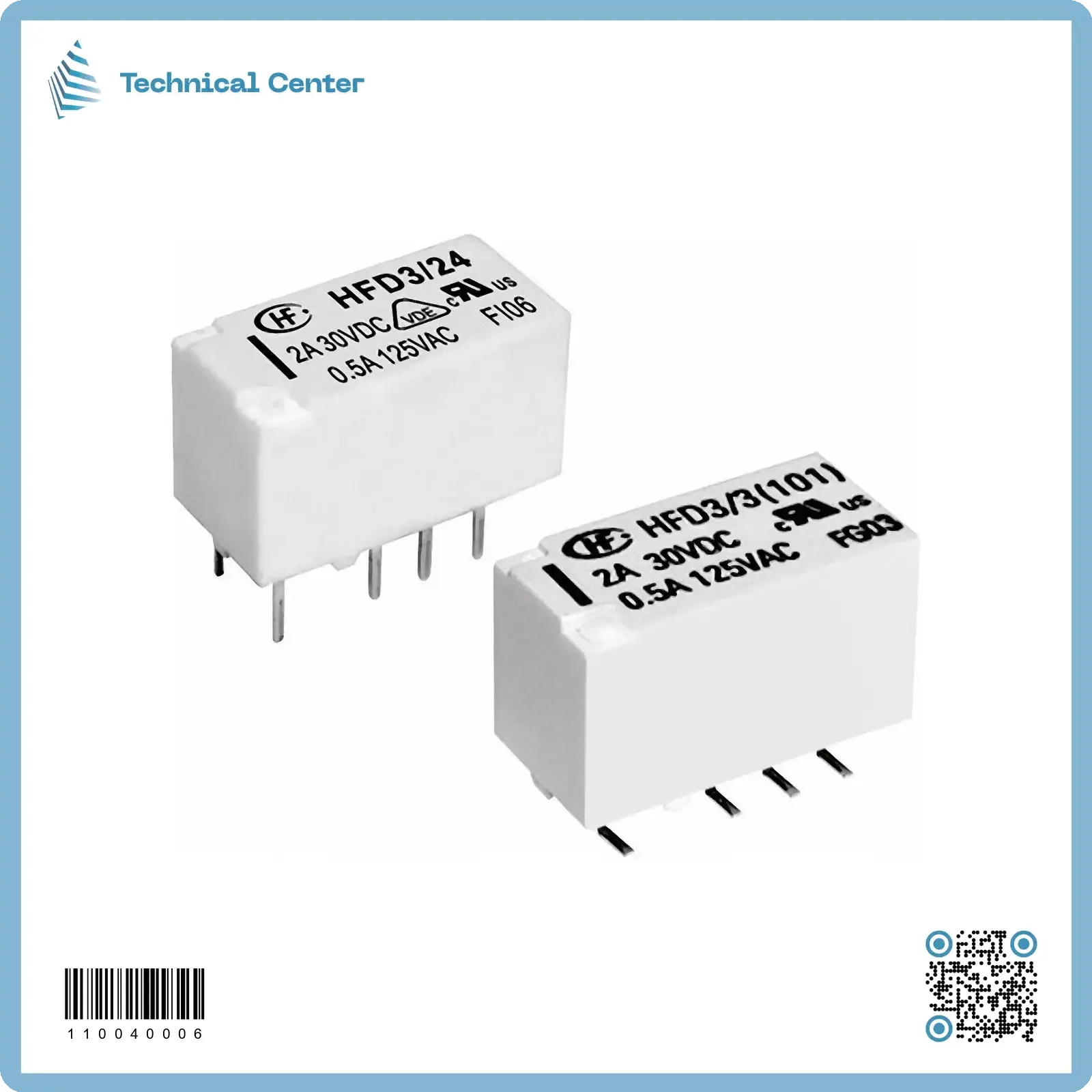 (6pin)(2A-30V)(HFD3/3)رلي