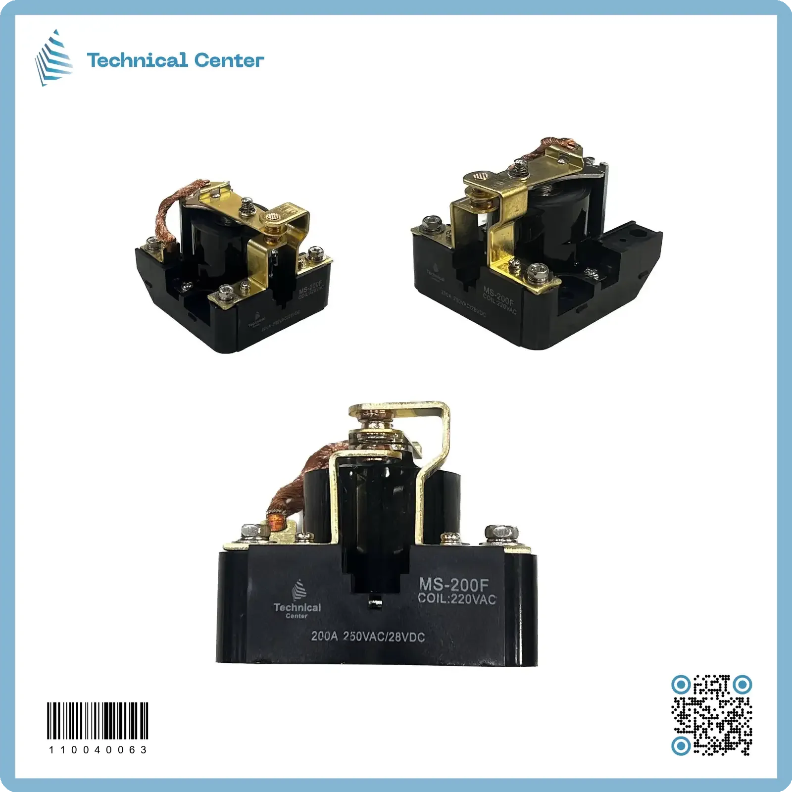 (MS-200F 1Z)220V-200A رلي كبير