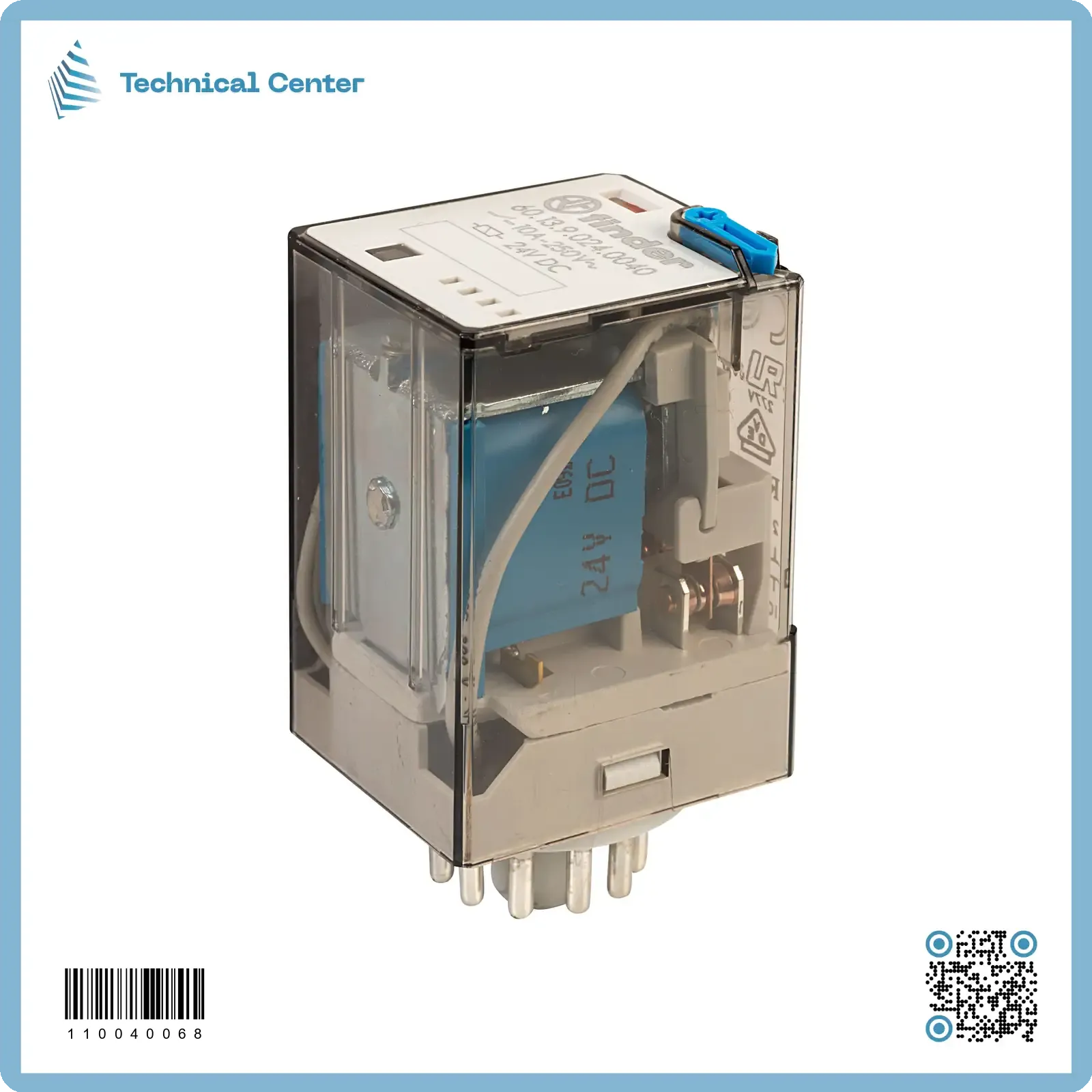 رلي(24V-DC-10A) (11pin) + قاعدة