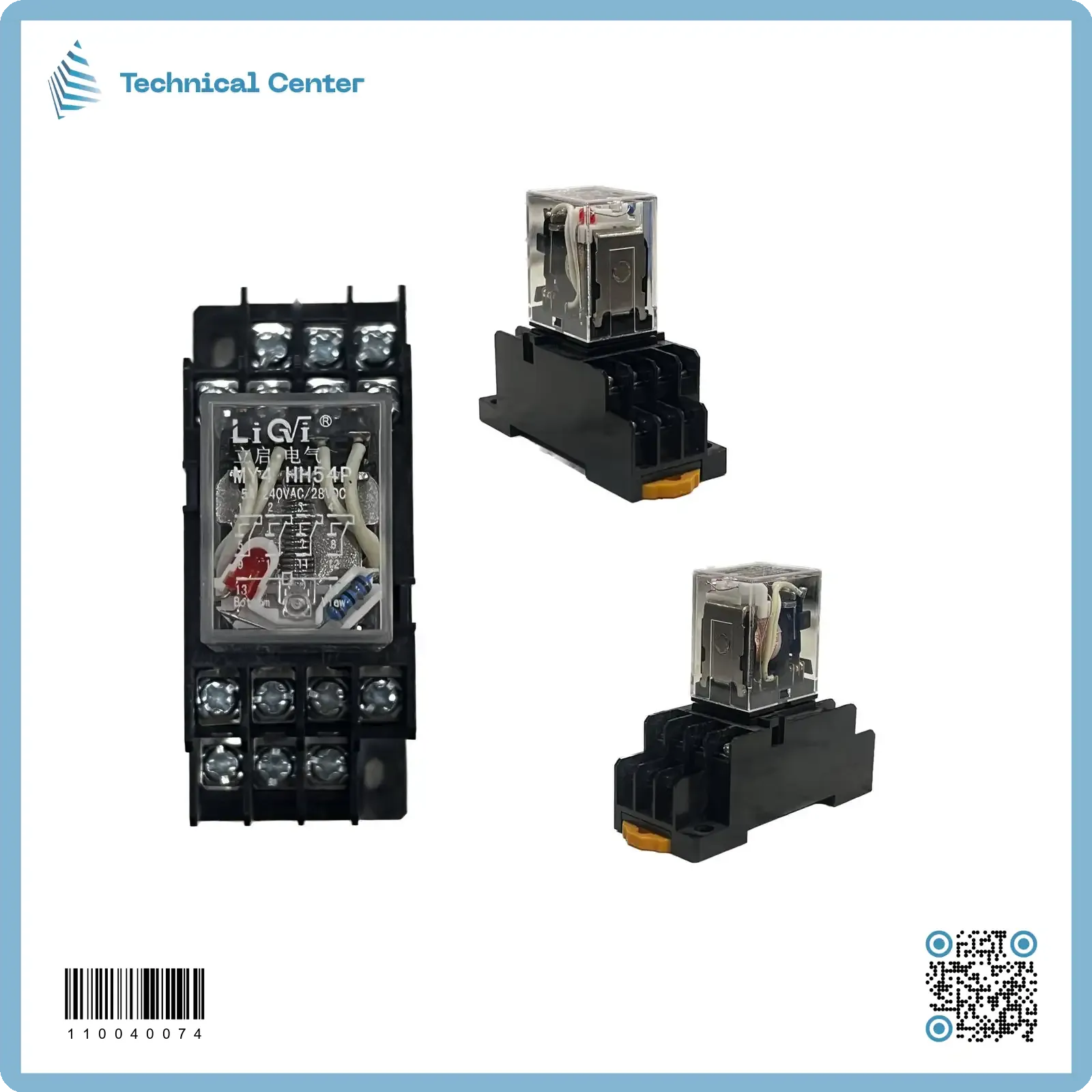 (14pinقاعدة )+(HH54L)220VAC رلي