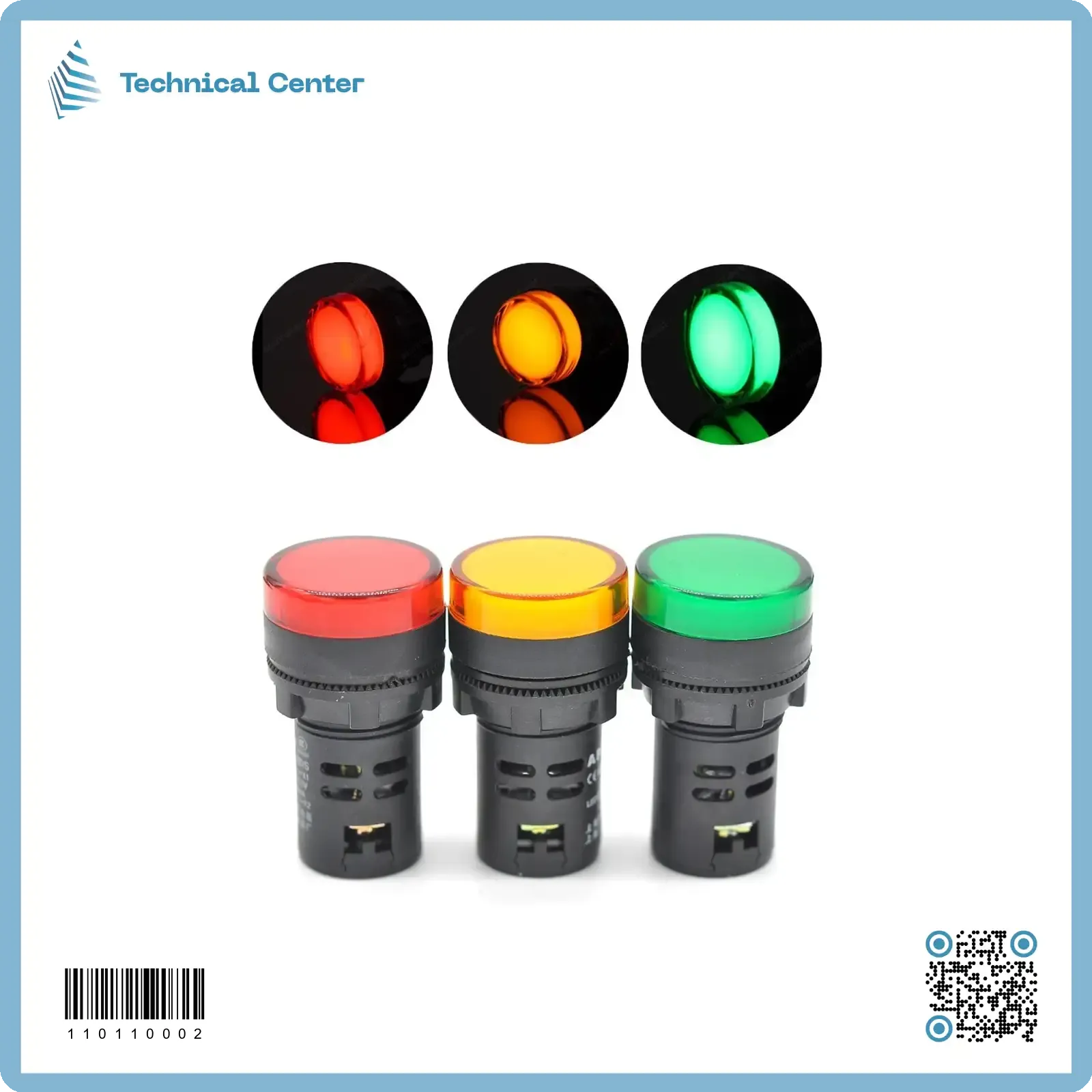 مصباح اشارة صناعي كبير(220V)(28mm)(ليزري-LED)