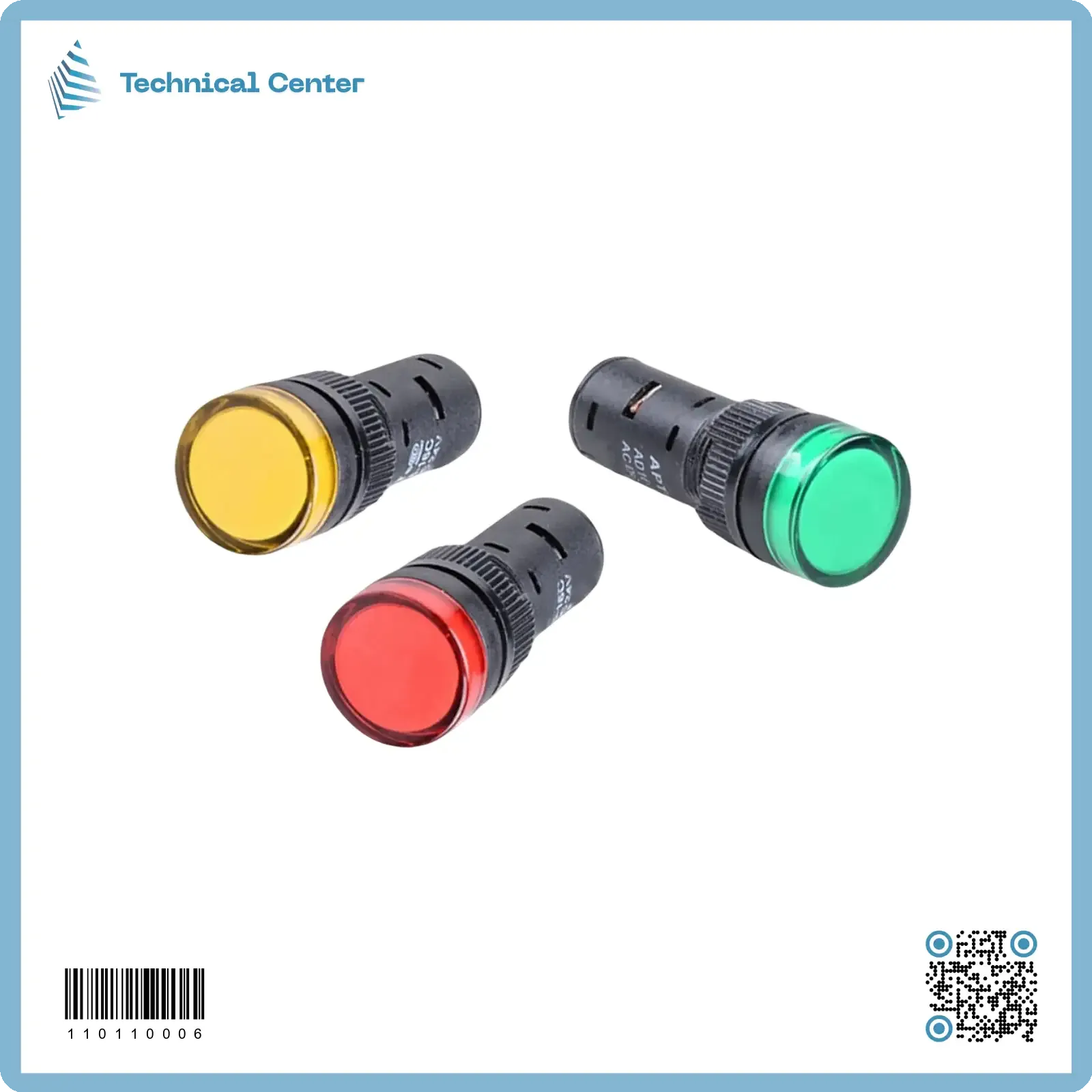 مصباح اشارة صناعي 16 ملم(220V)