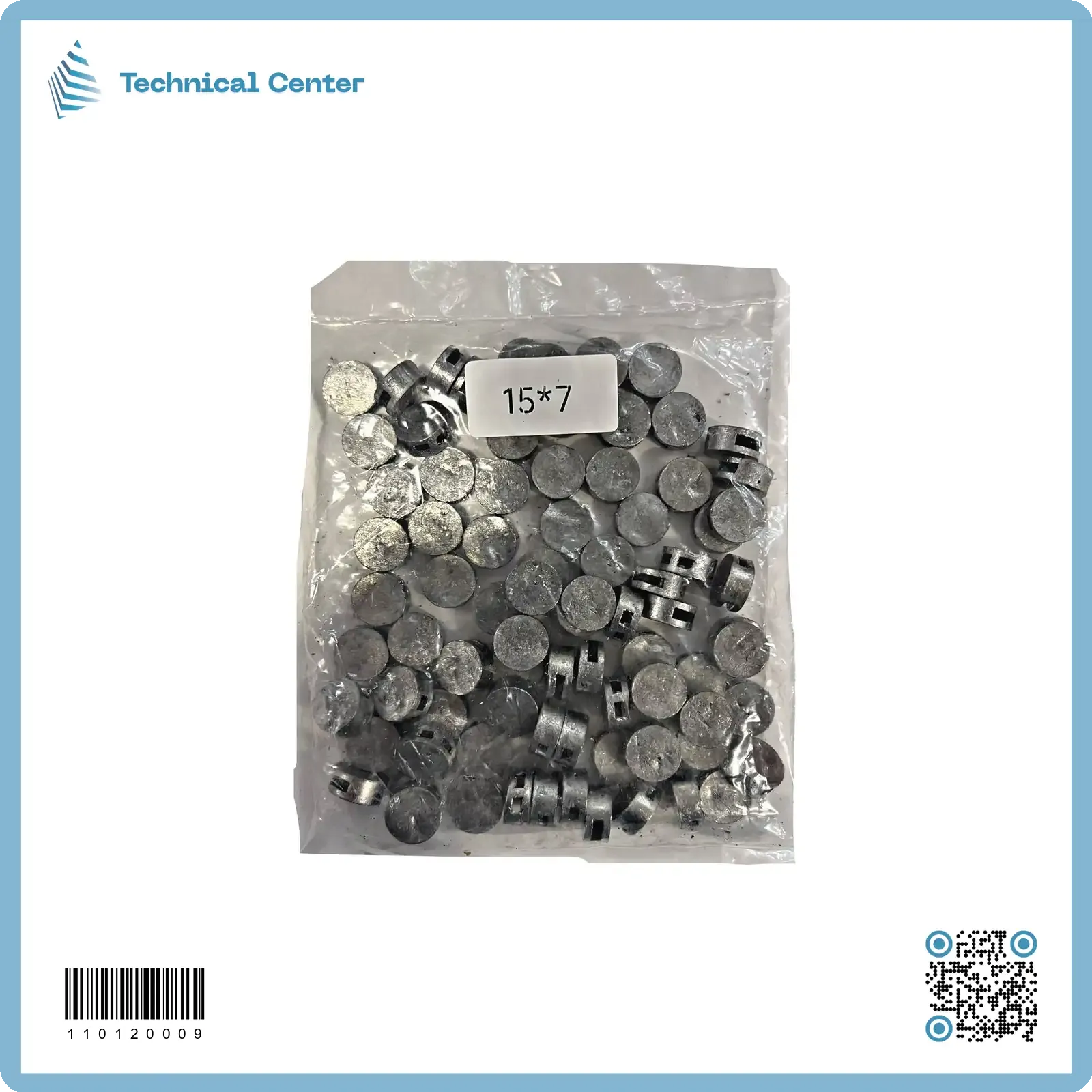 ختم رصاصmm(15x7)(كيس500غم)