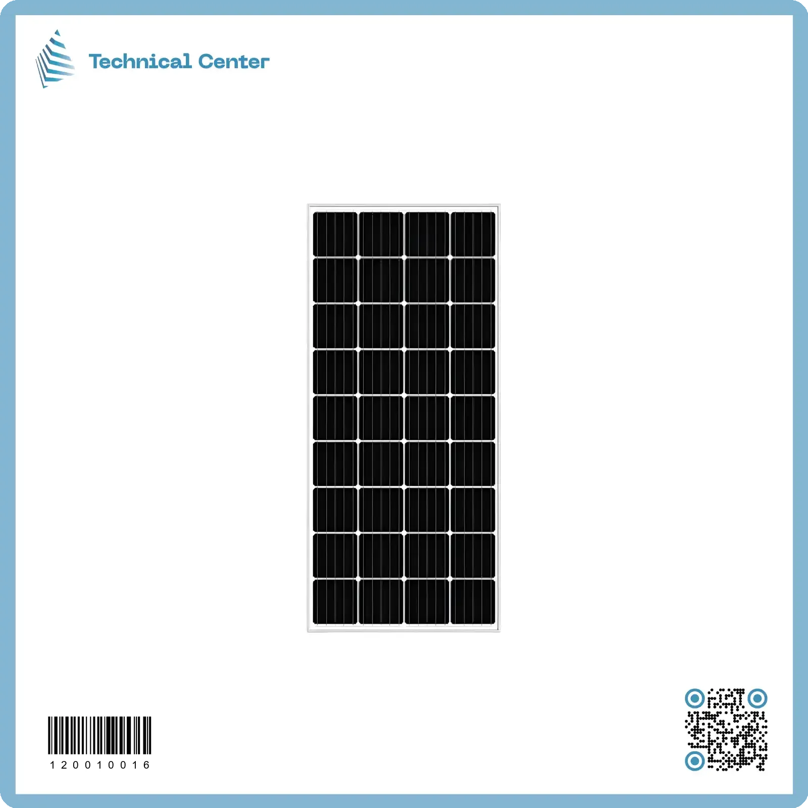 لوح شمسي (67X148)cm(180W-18V-MC4)