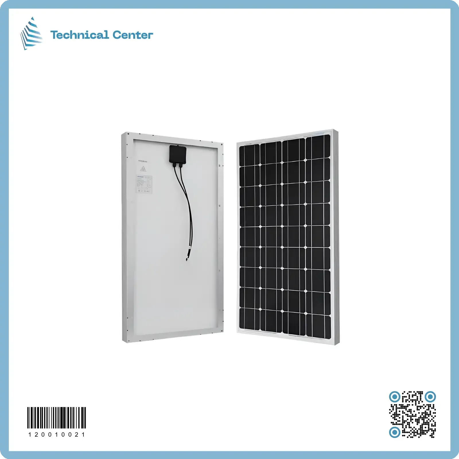 لوح شمسي (36X65)cm(30W-18V)