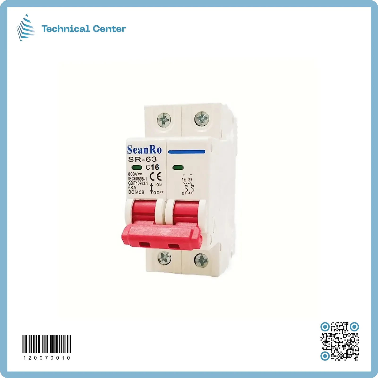 جوزة ثنائية-16A-800V)DC-2P)