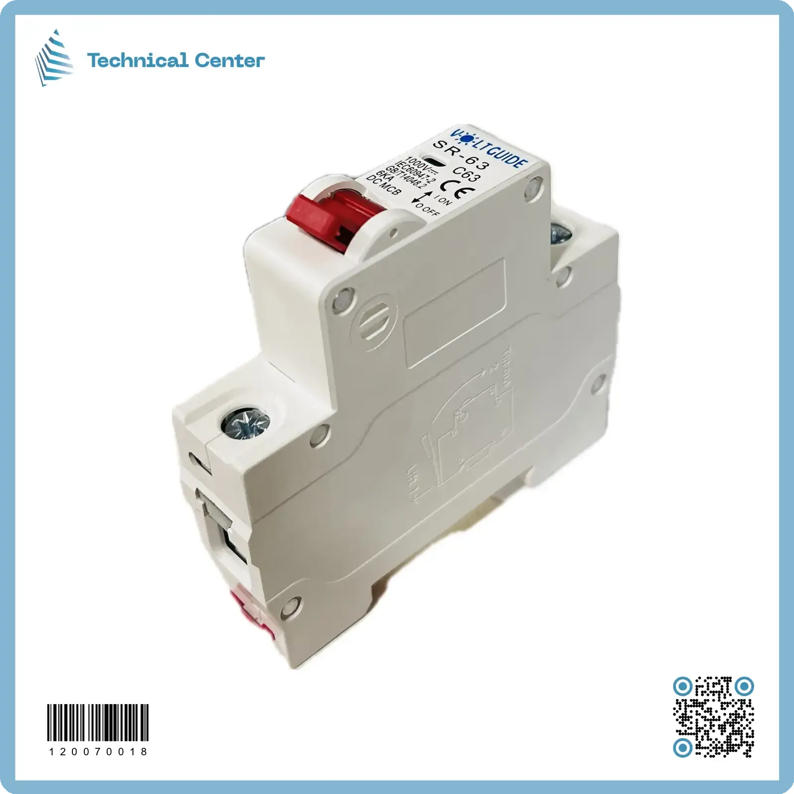 جوزة مفردة-63A-1000V)DC-1P)