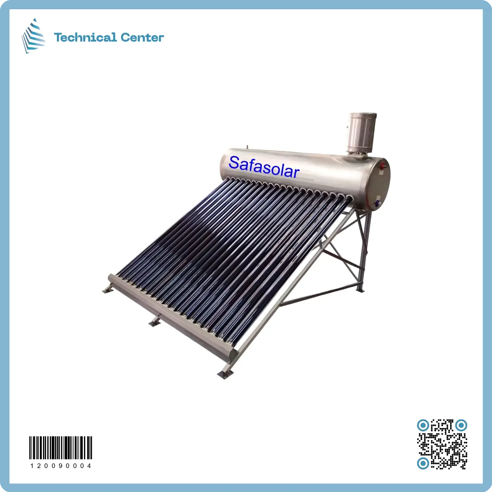 سخان شمسي ستانلس ستيل 200 لتر 20 تيوب