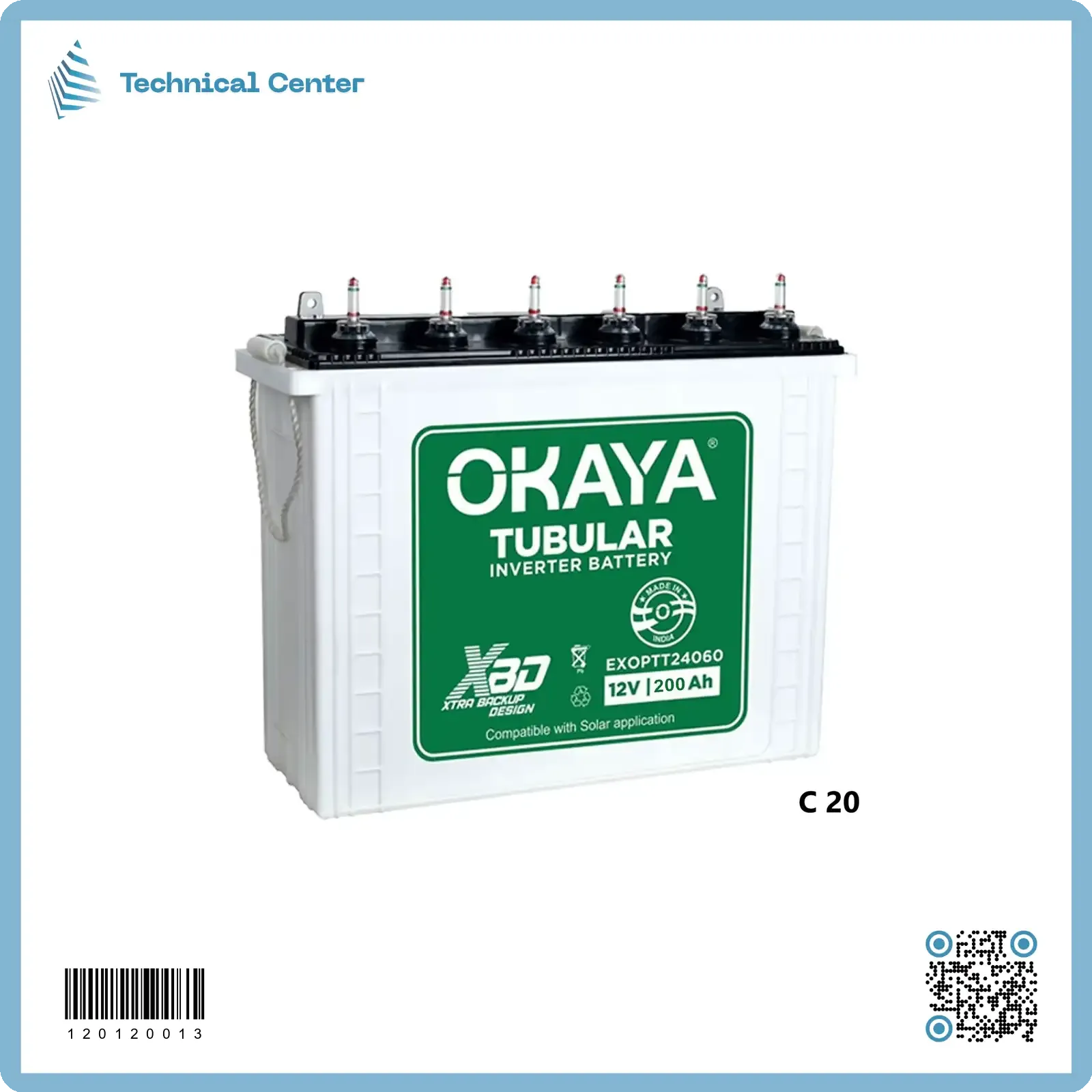 بطارية  (12V-200A/C20) (OKAYA)