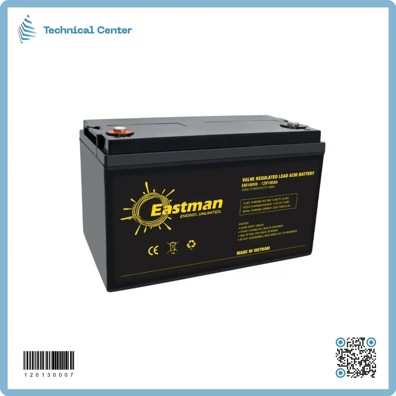 بطارية  (12V-100A) (Eastman VRLA)