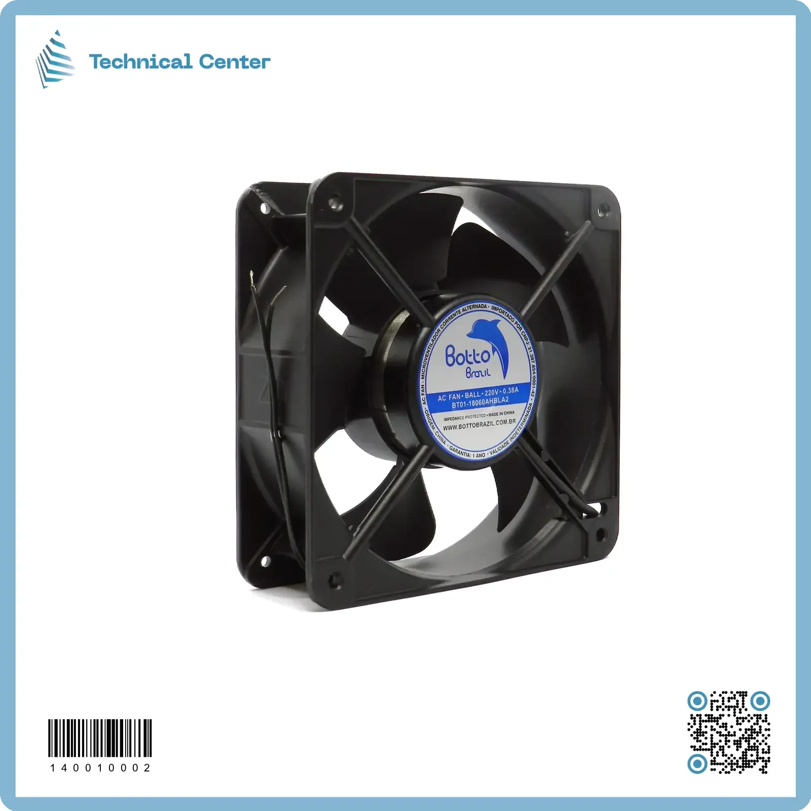 مروحة (220V-AC)mm(180X180X60)