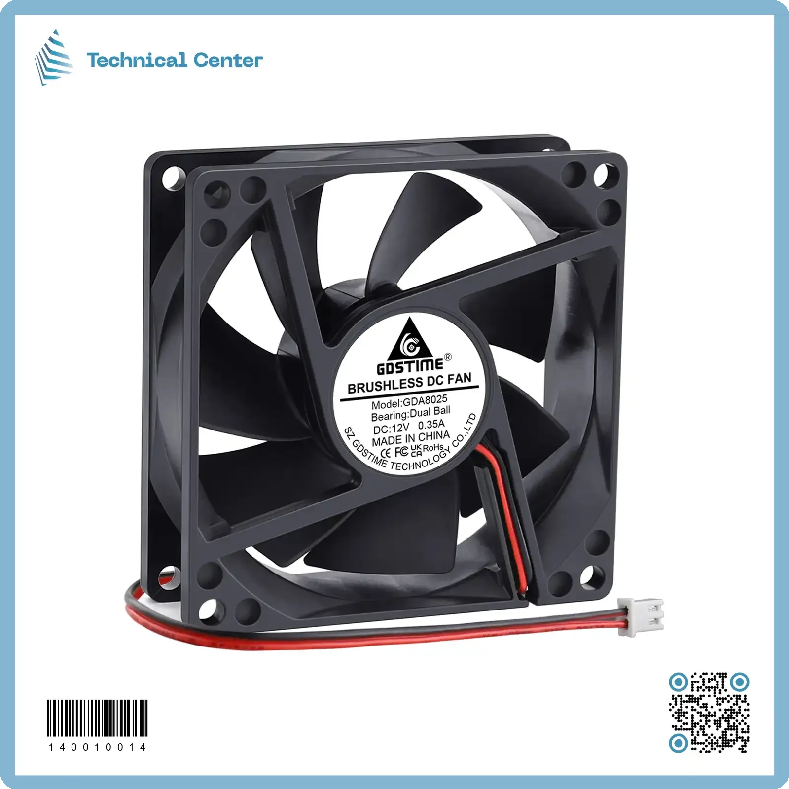 مروحة (12V-DC)mm(80X80X24)