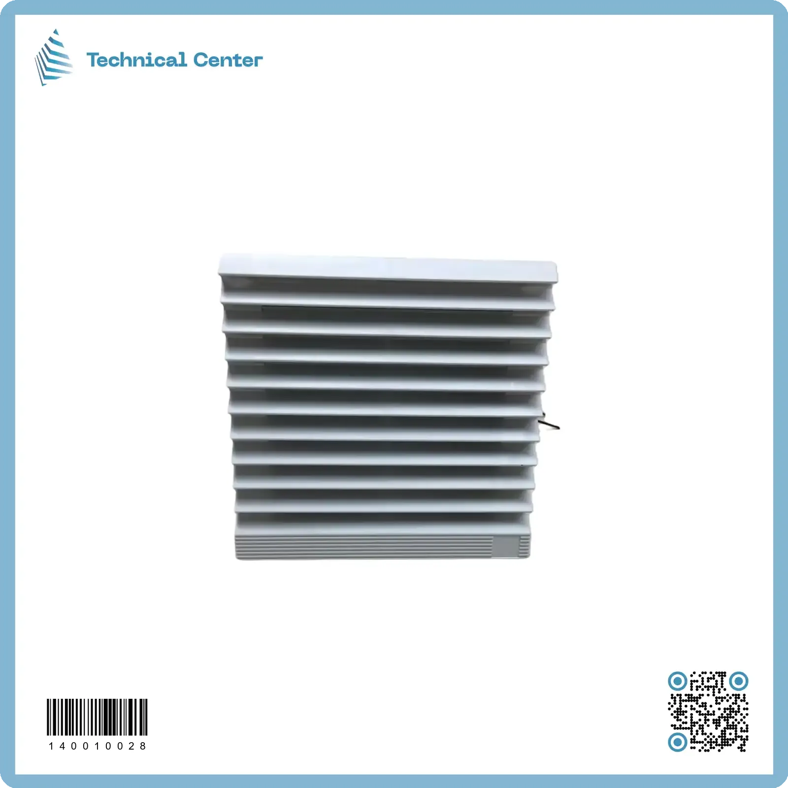 فلتر مروحة مسنن  (12X12)cm رصاصي