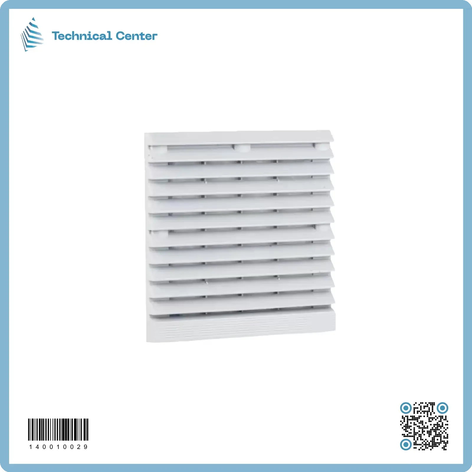 فلتر مروحة مسنن  (15X15)cm رصاصي