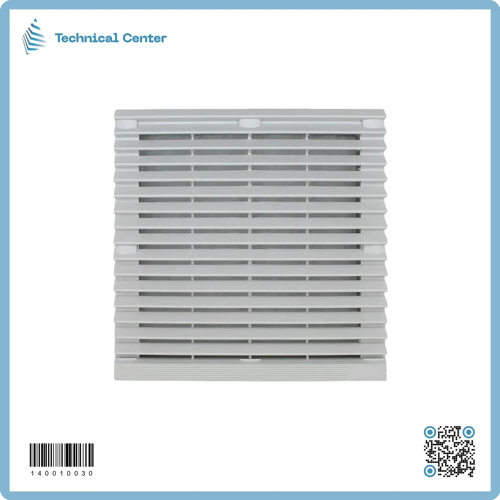 فلتر مروحة مسنن  (20X20)cm رصاصي