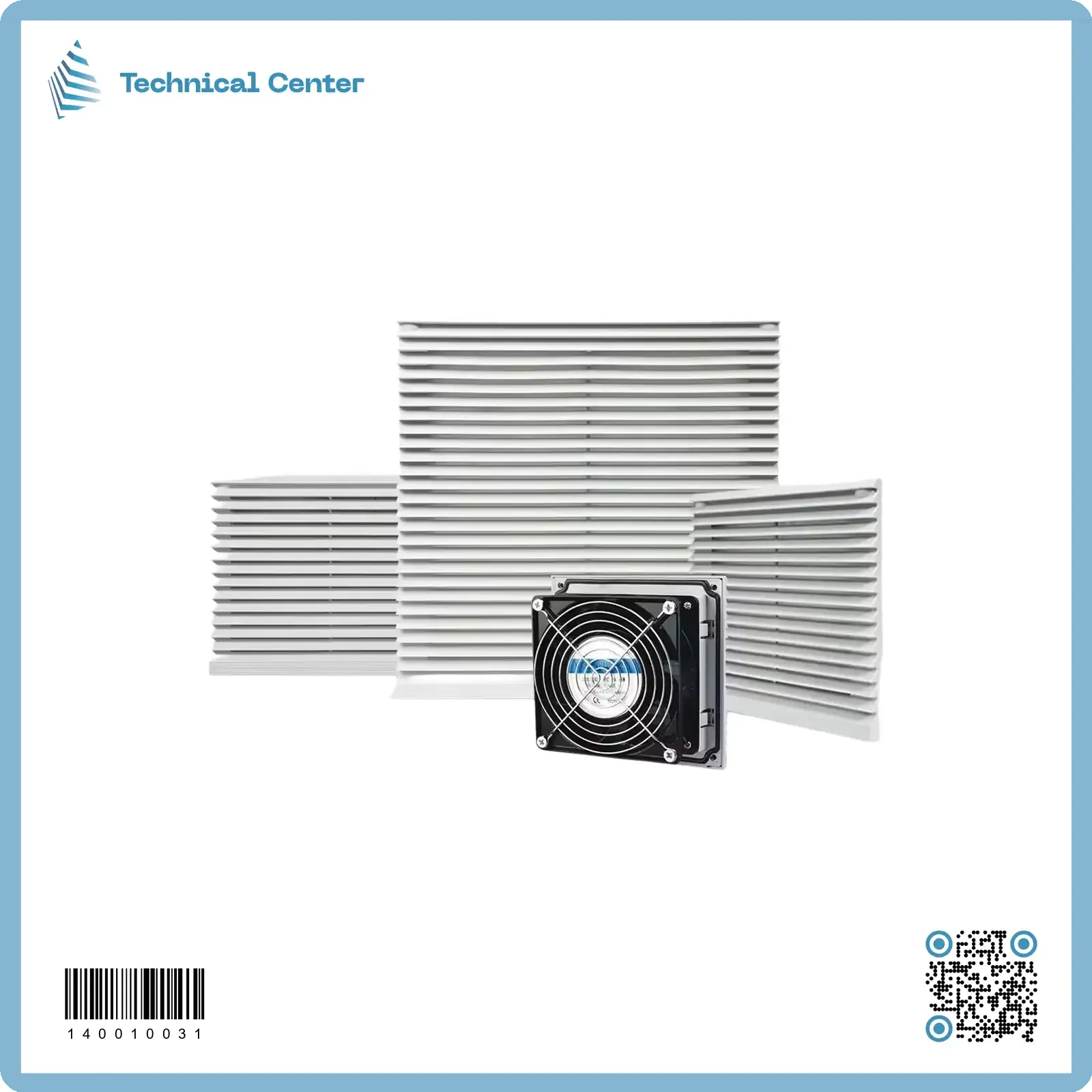 فلتر مروحة مسنن  (25X25)cm رصاصي