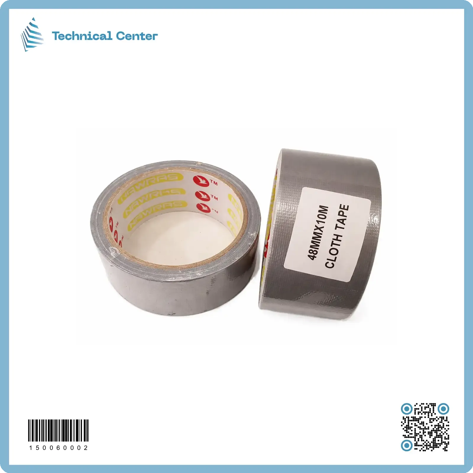 تيب مسلح رصاصي وملون(cloth tape)(48mmX10m)