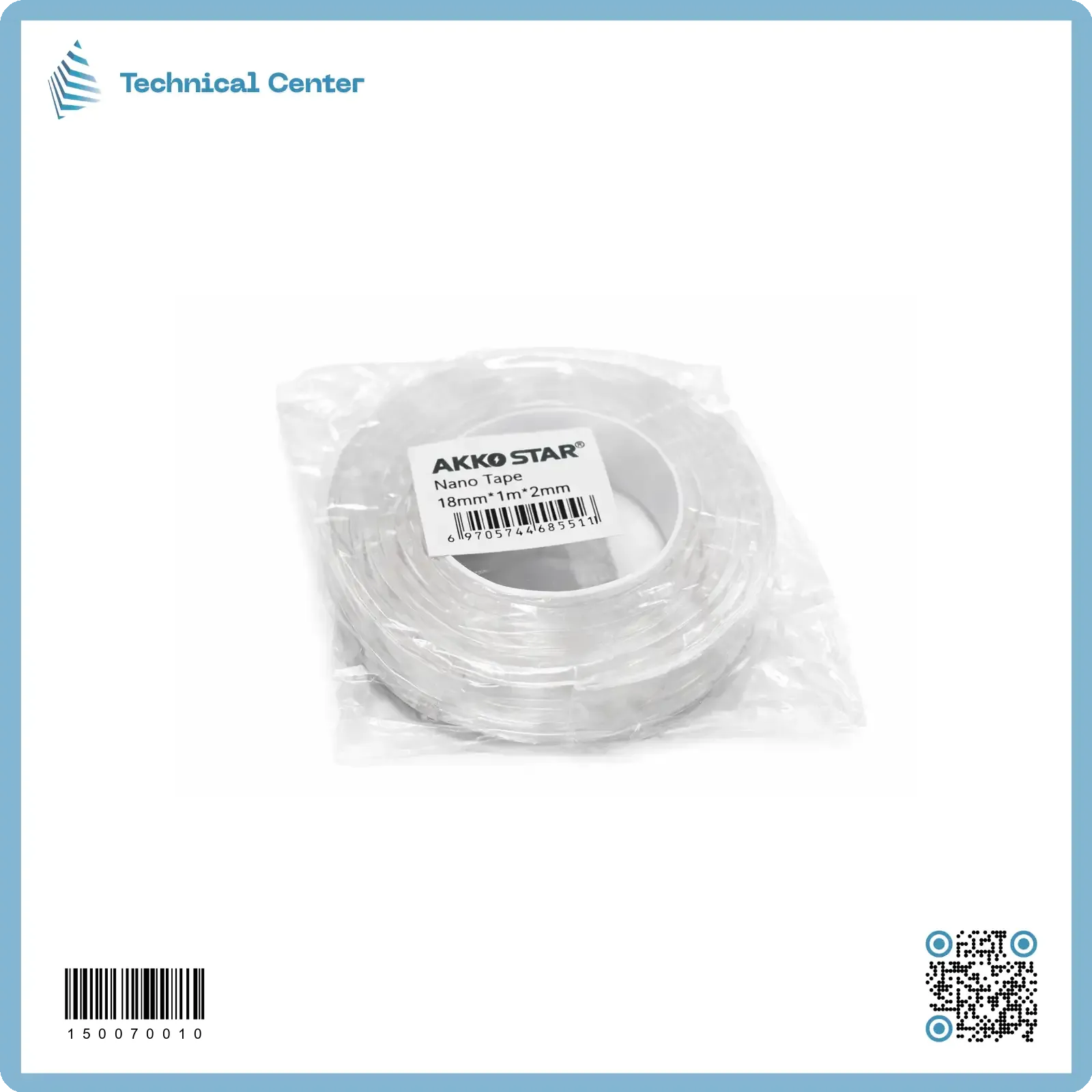 لاصق وجهين شفاف(18mmX1m)