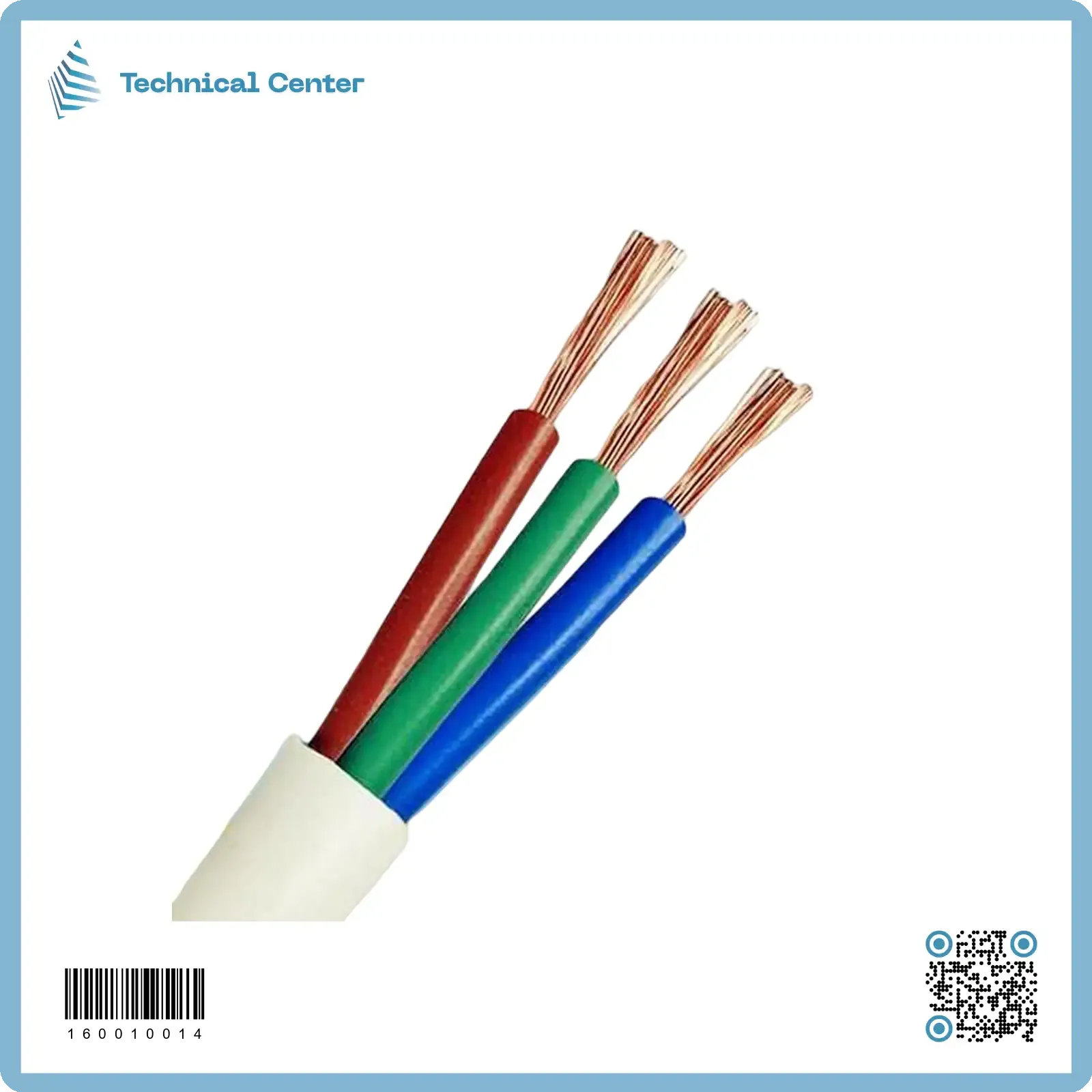 كيبل ابيض شعري(3X2.5mm2) (م)