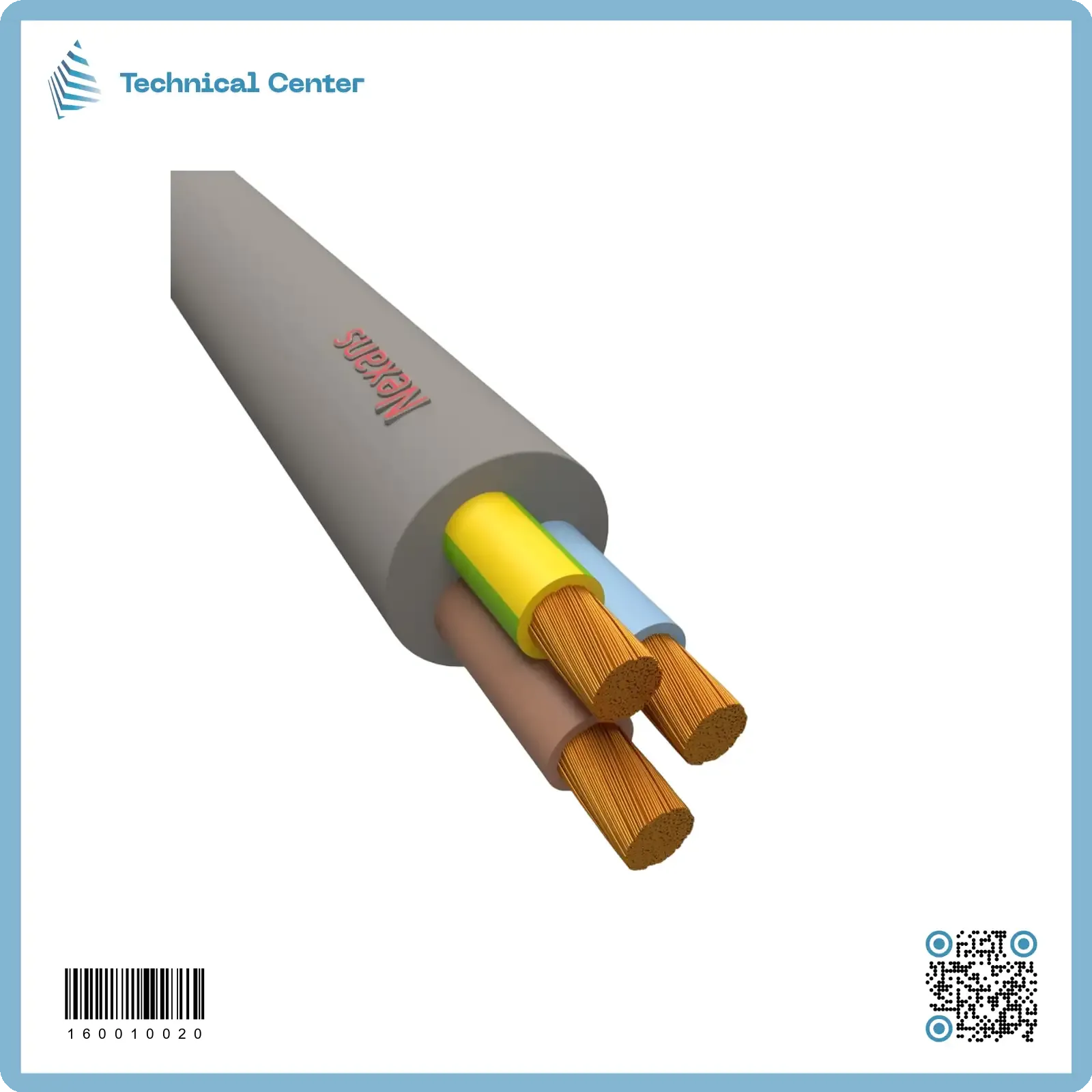 كيبل ابيض شعري(3X4mm2) (م)