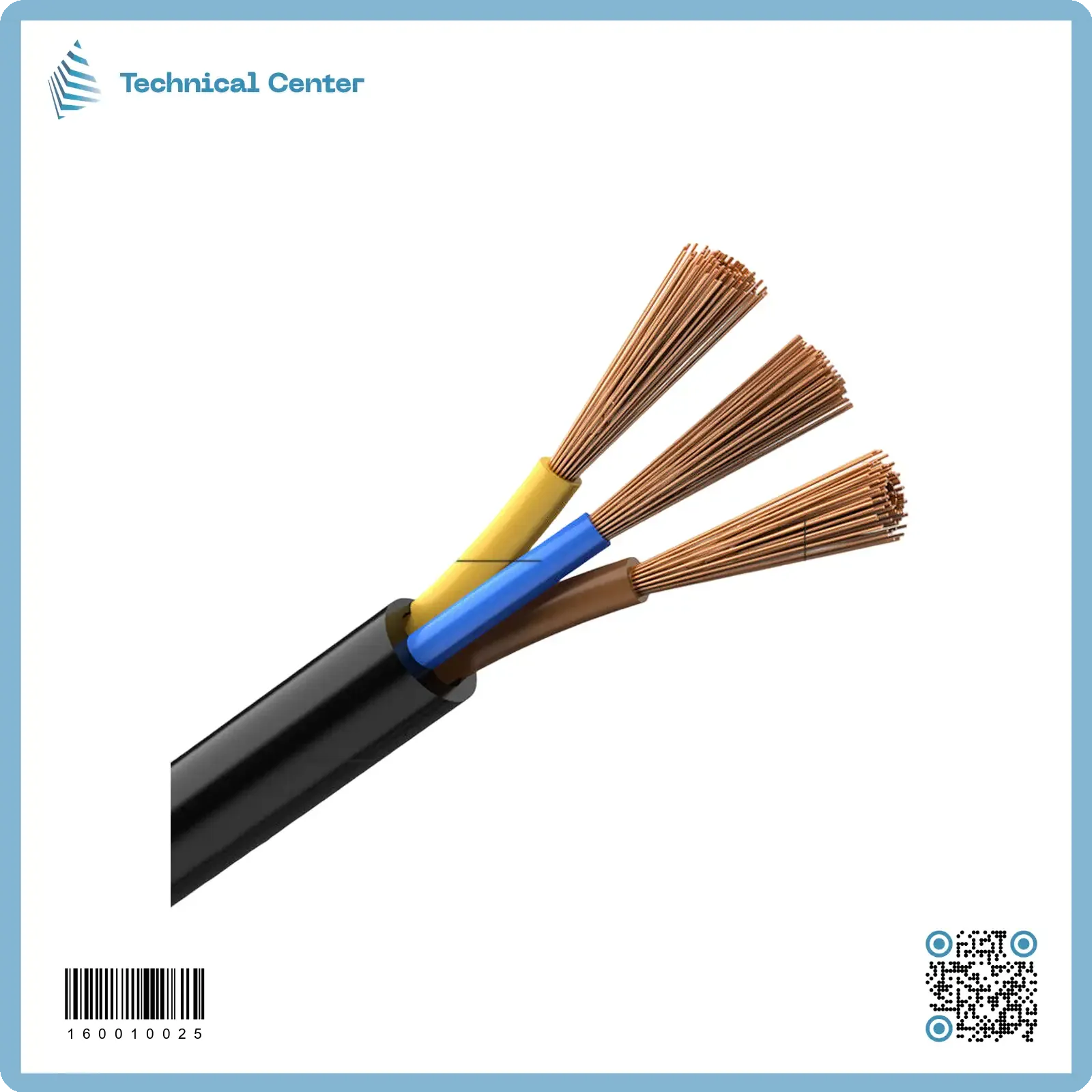 كيبل ابيض شعري(3X10mm2) (م)