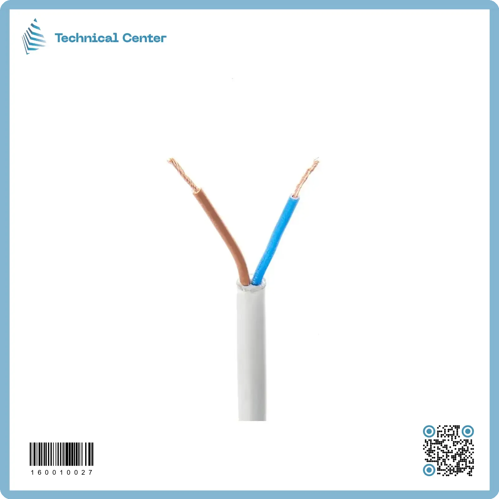 كيبل ابيض شعري(2X1.0mm2) (م)