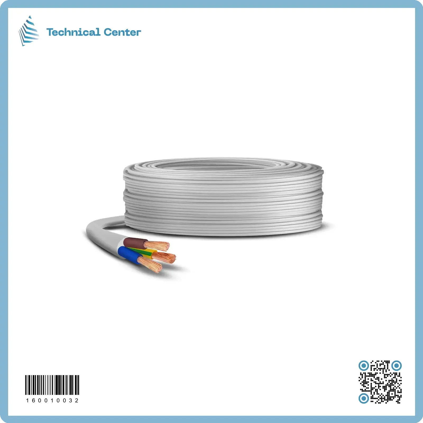 كيبل ابيض شعري(3X6mm2) (م)