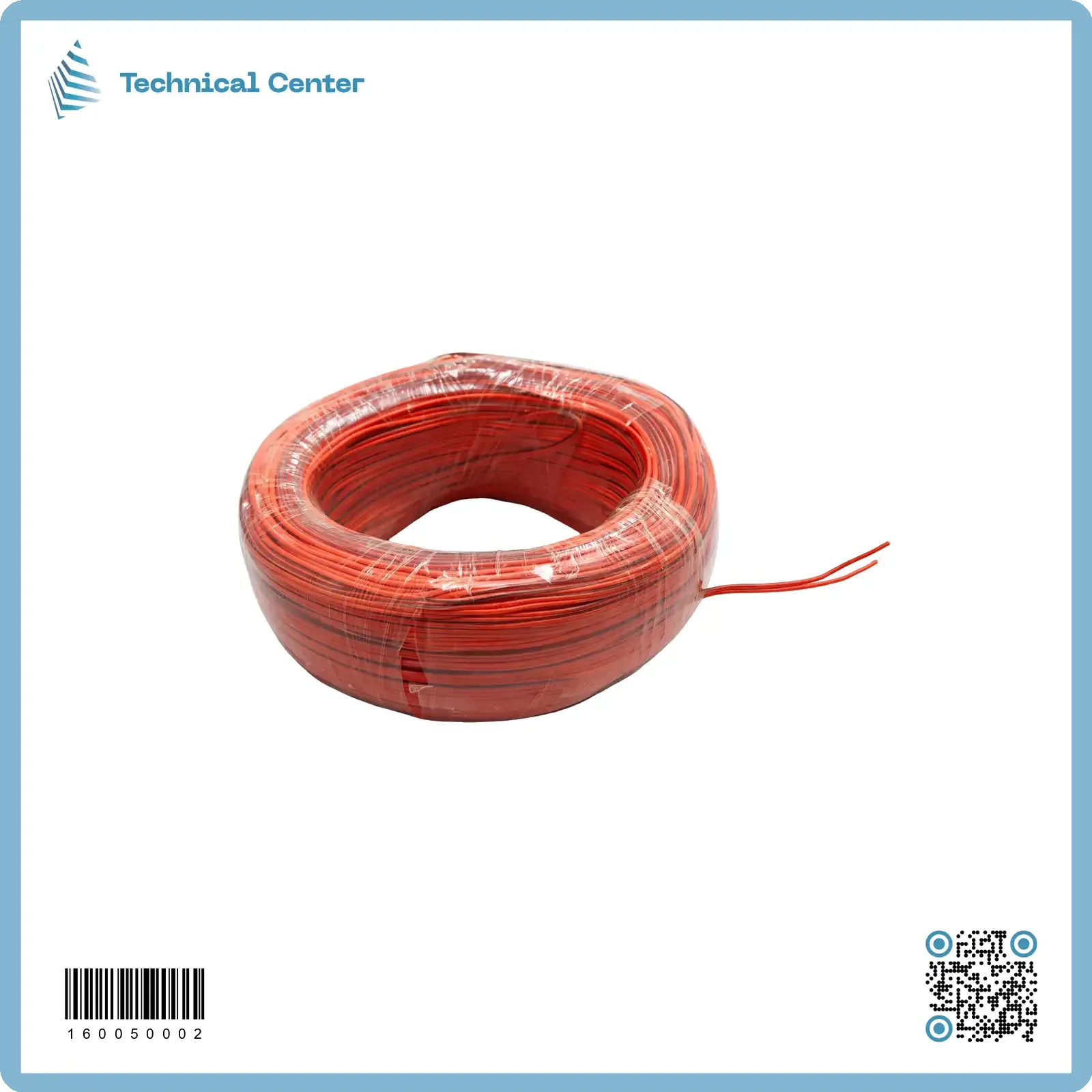 وايراسود واحمر مطبوق(2X0.5mm) (اللفة=50م)