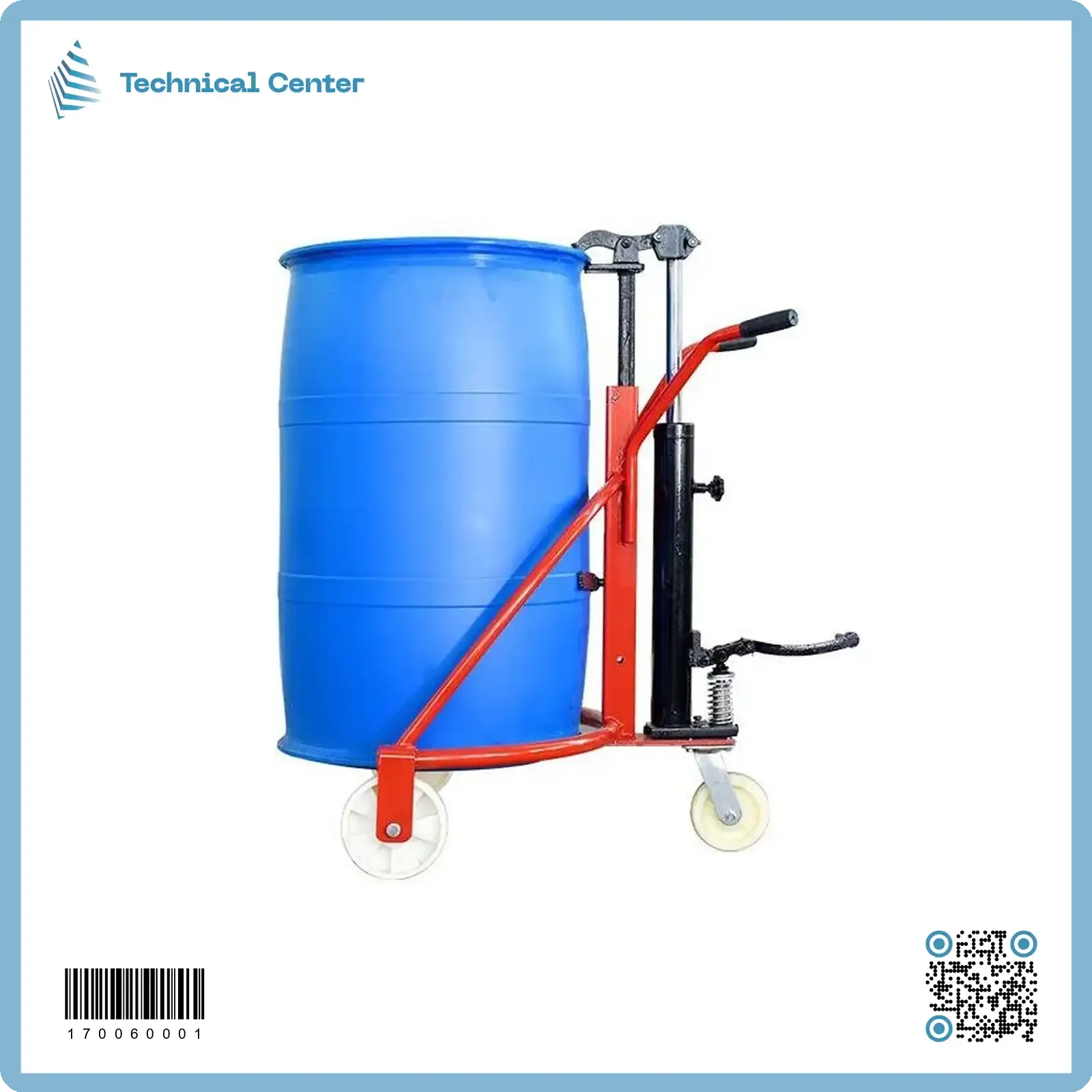 رافعة برميل 200 لتر ميكانيكية عمودية
