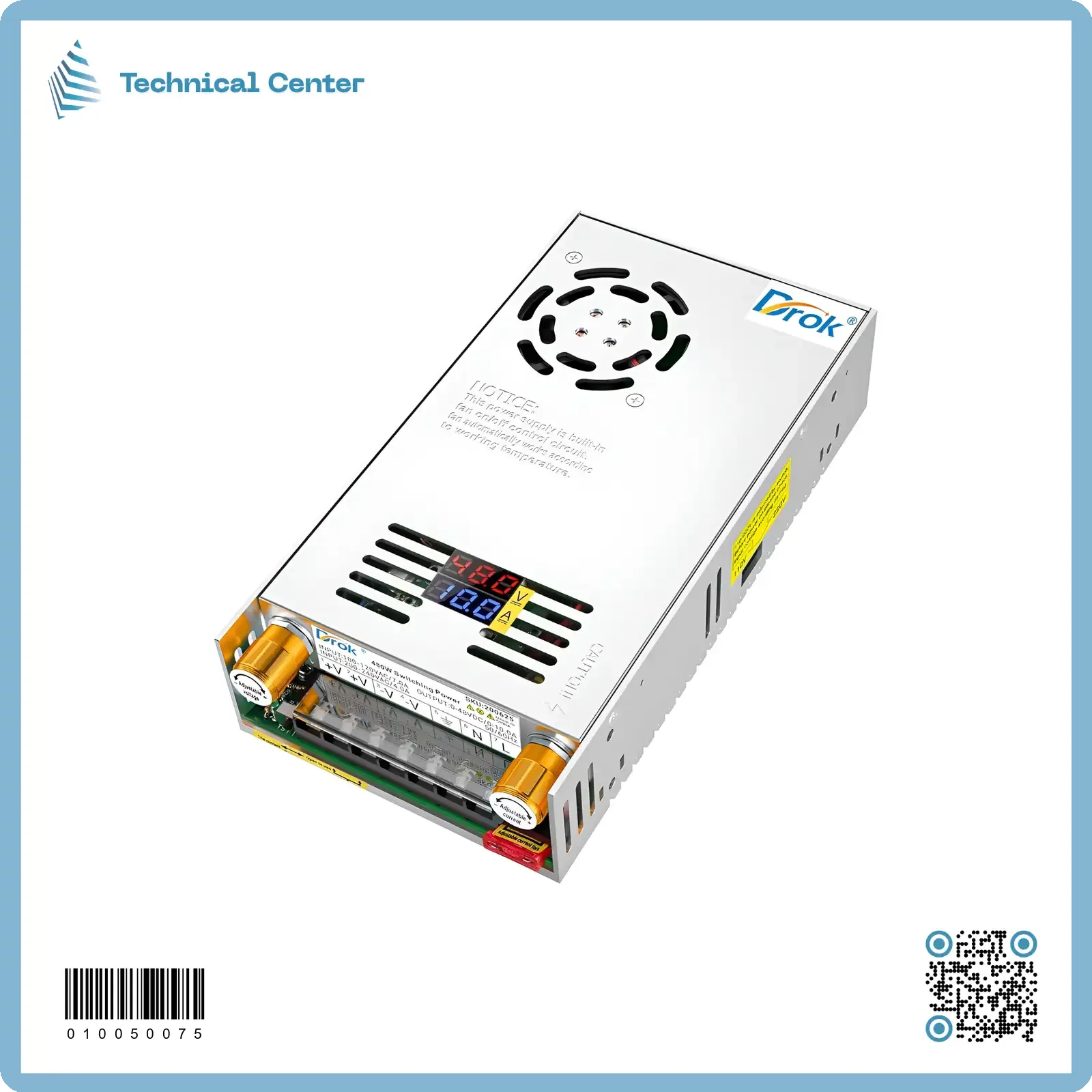 بورسبلاي متغيير معدني(500W)(0-48)V(10A)
