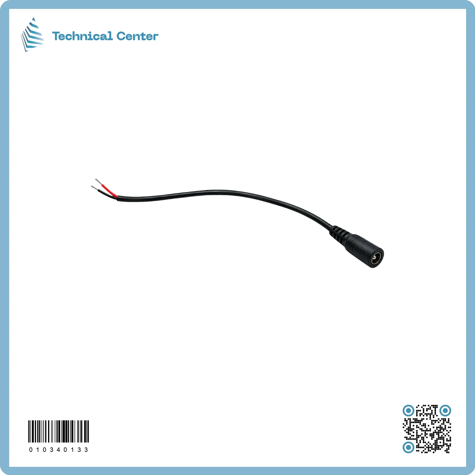 فيشة محولة انثى مع واير مطري (5.5mm-12V)