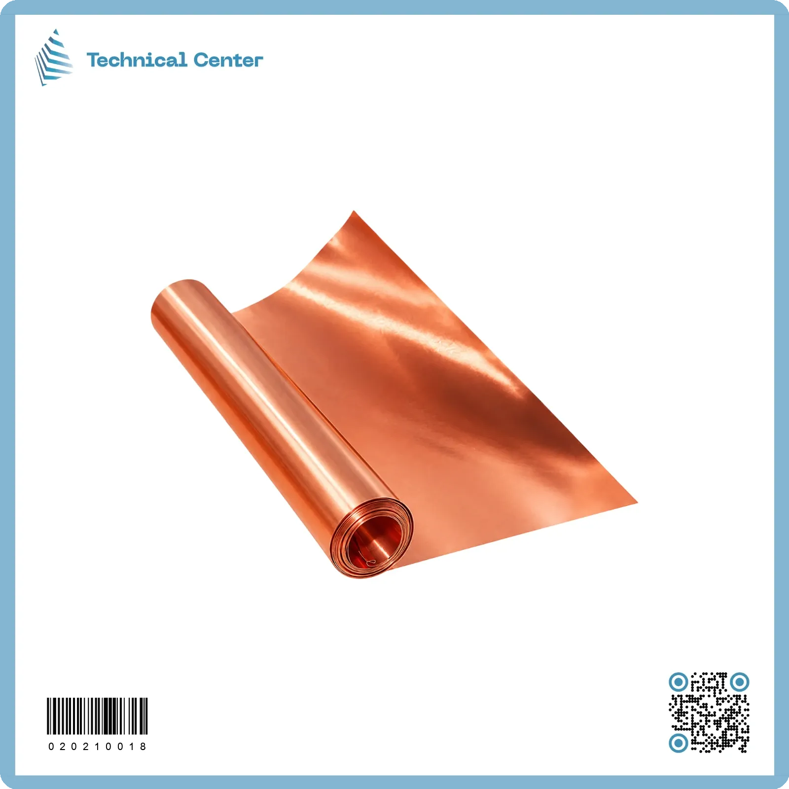 رولة نحاس (0.01mm سمك) (0.20X1.0)m